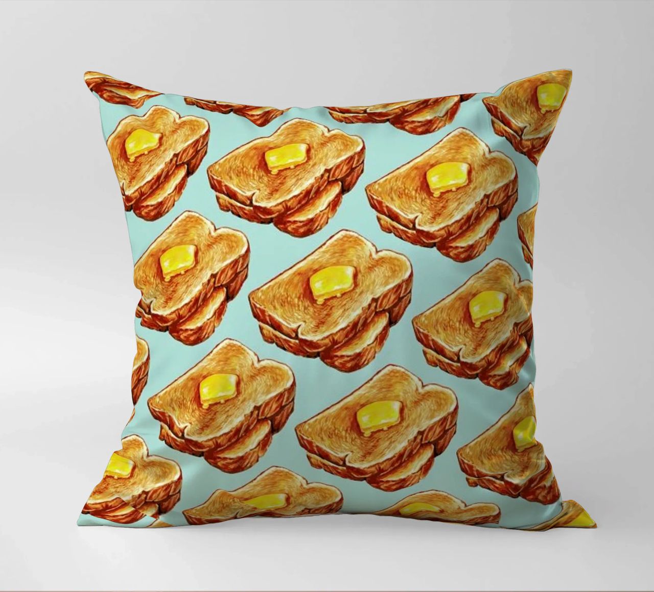 Buttered Toast Pattern cuscino da Kelly Gilleran