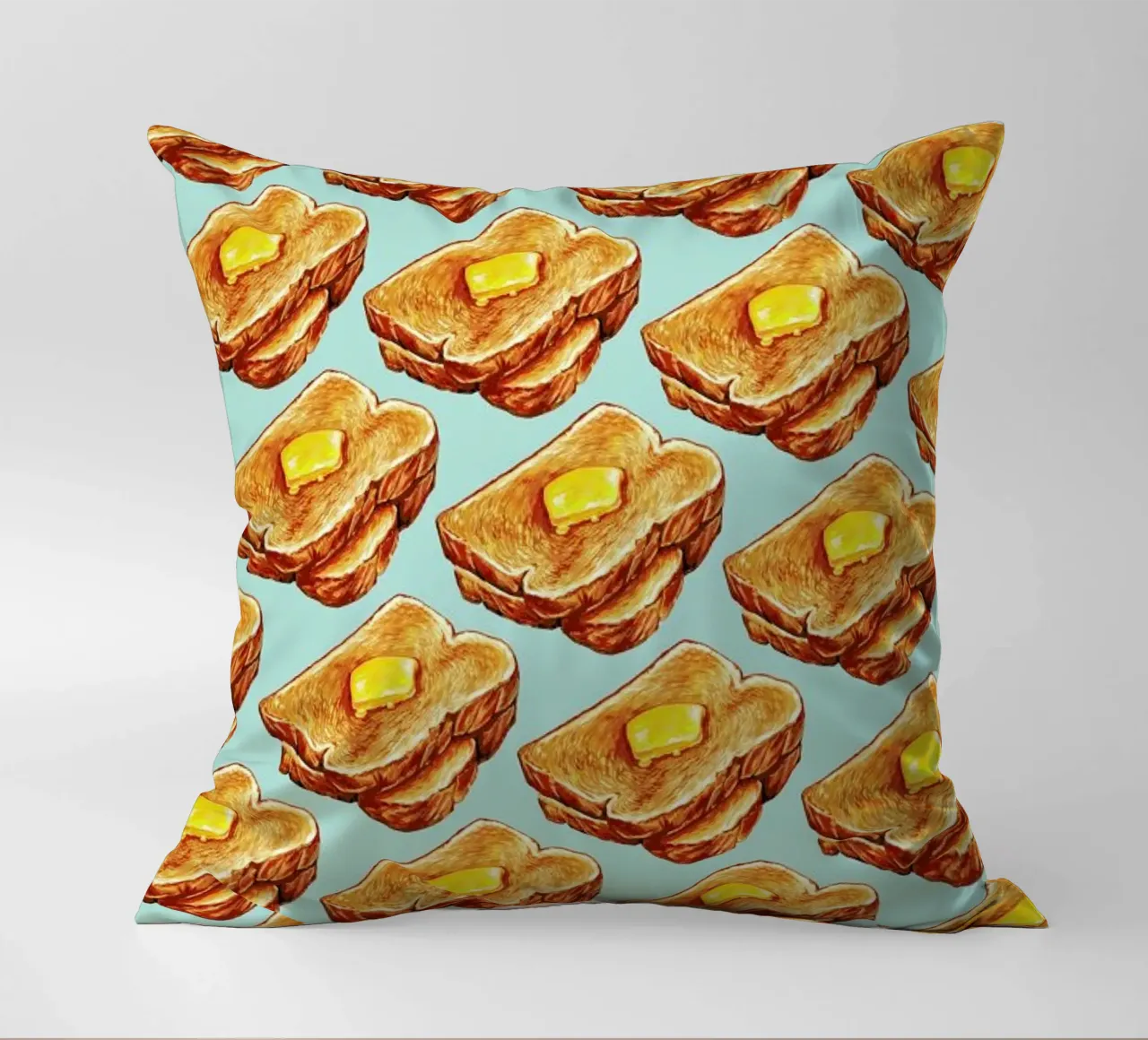 Buttered Toast Pattern cuscino da Kelly Gilleran