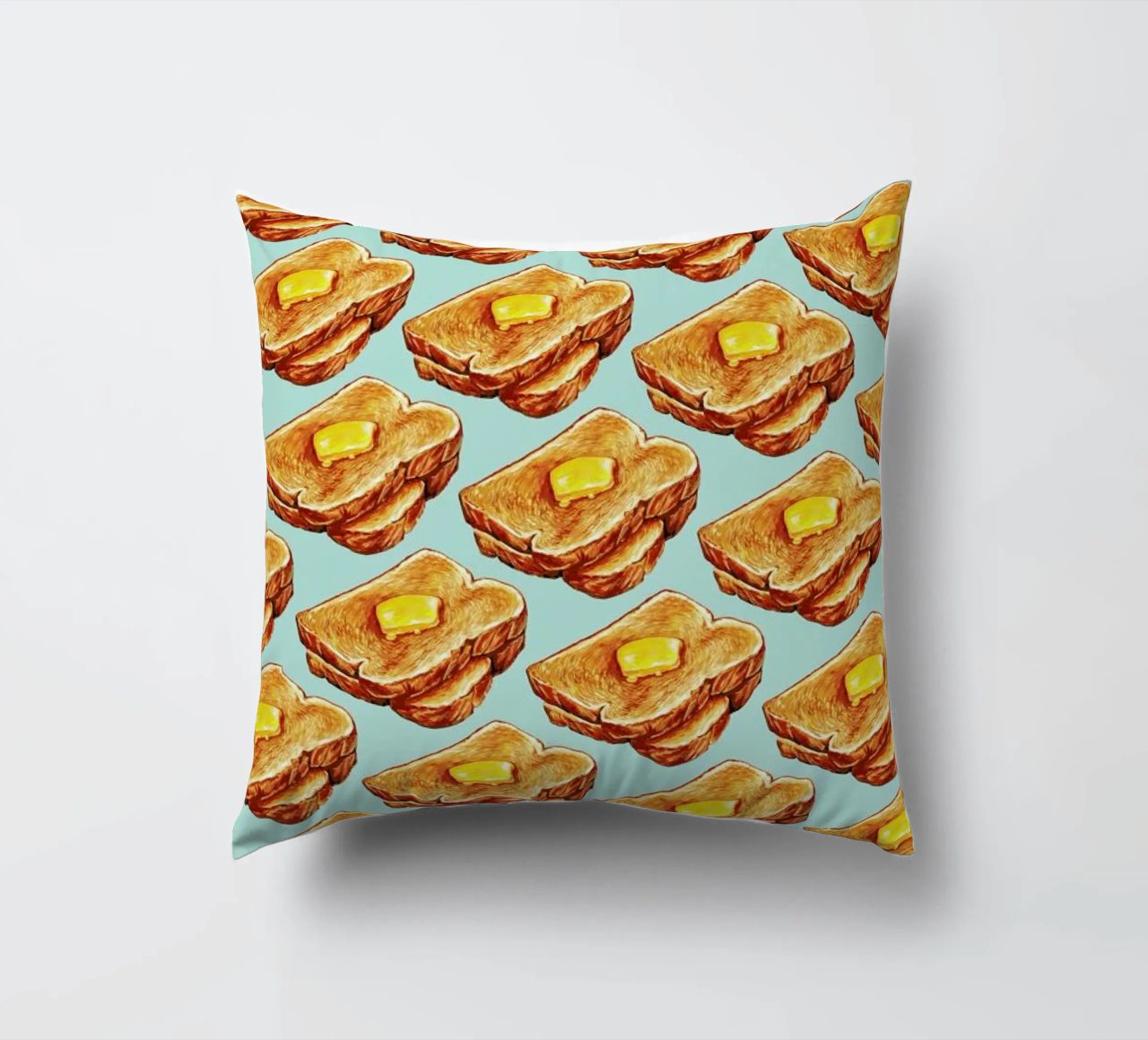 Buttered Toast Pattern cuscino da Kelly Gilleran
