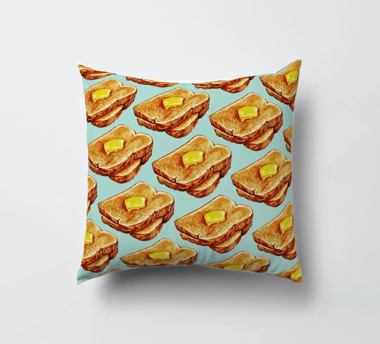 Buttered Toast Pattern cuscino da Kelly Gilleran