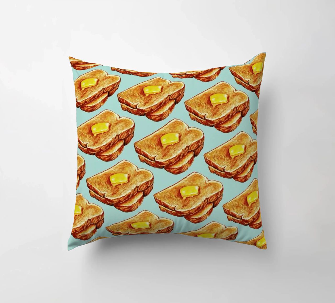 Buttered Toast Pattern cuscino da Kelly Gilleran