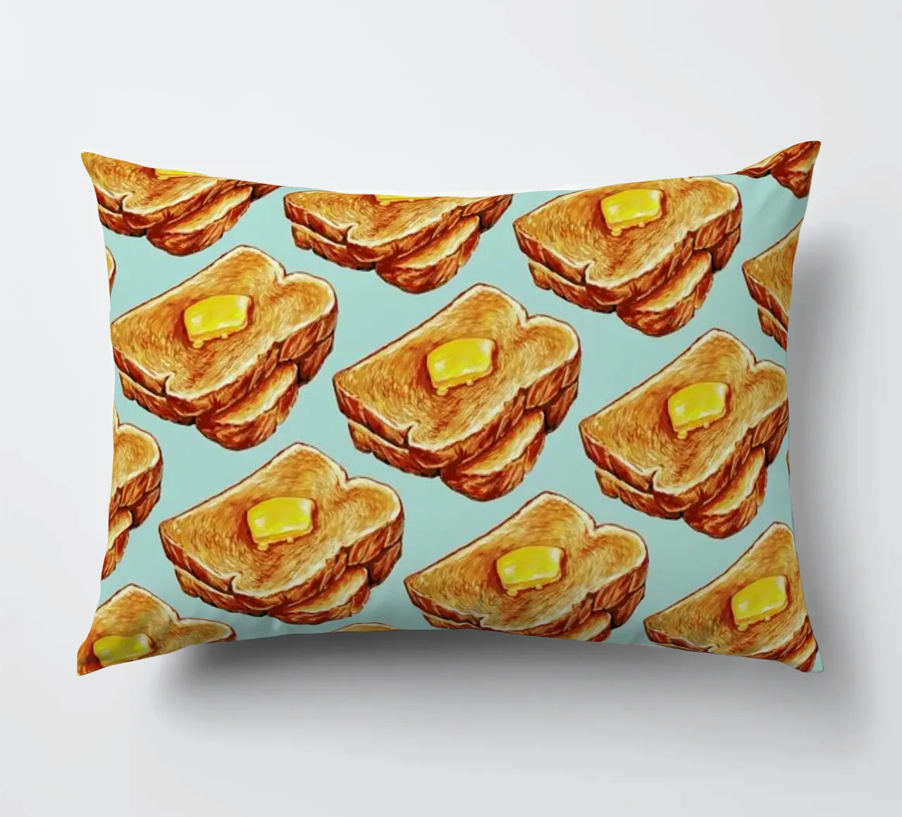 Buttered Toast Pattern Kissen von Kelly Gilleran