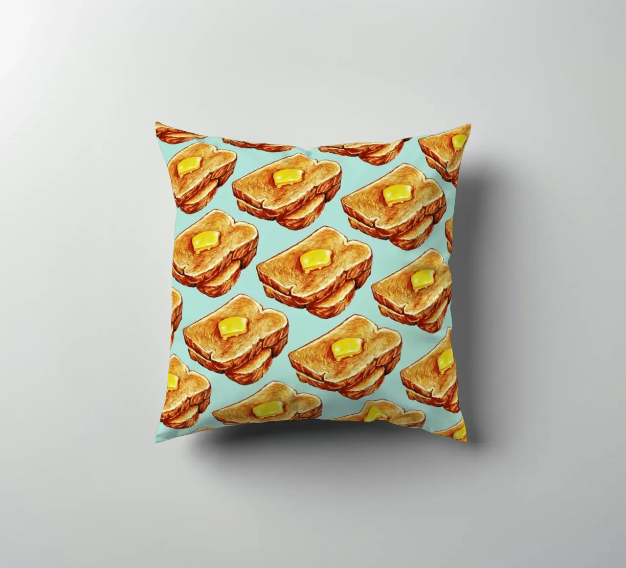 Buttered Toast Pattern cuscino da Kelly Gilleran