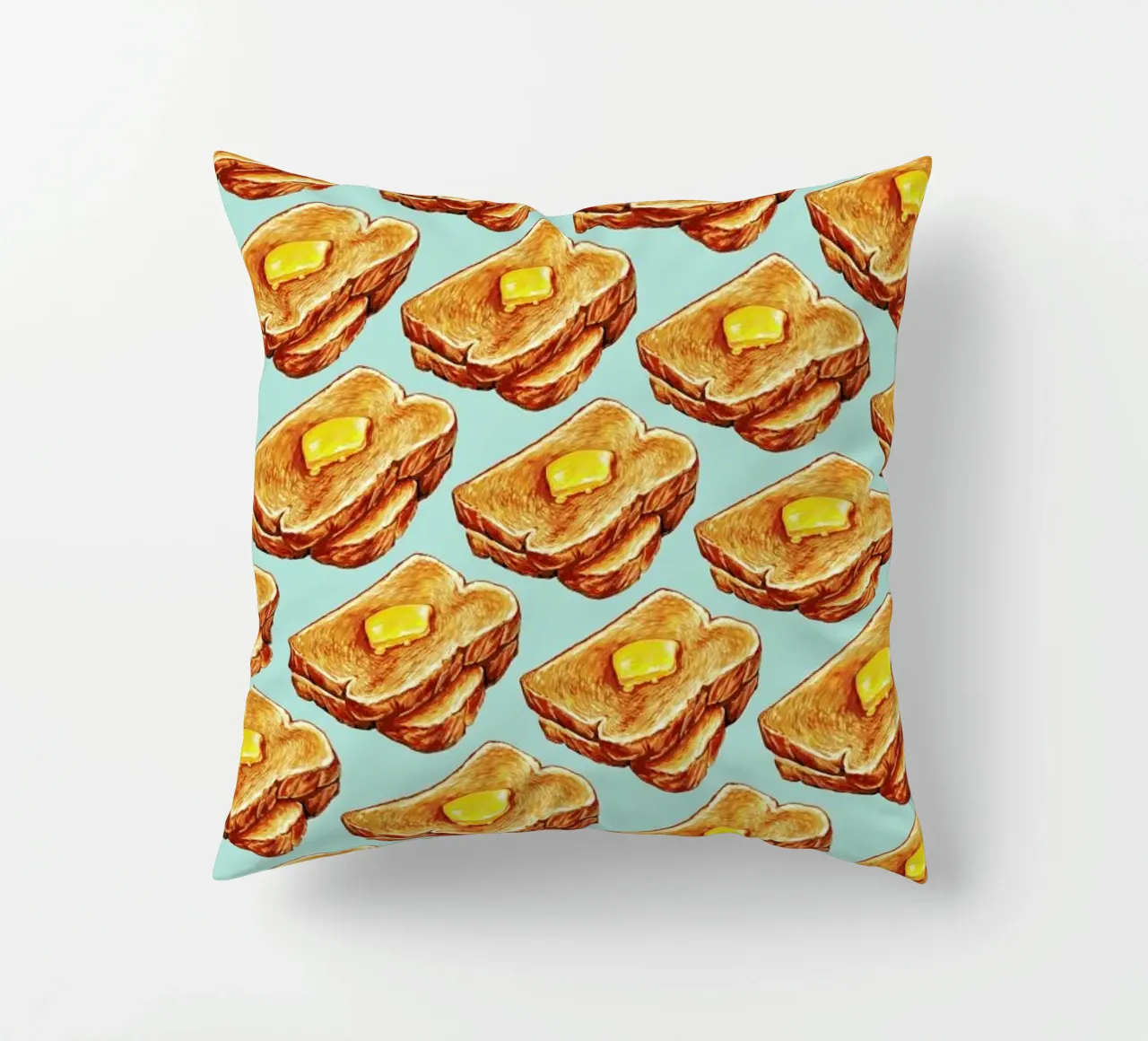 Buttered Toast Pattern cuscino da Kelly Gilleran