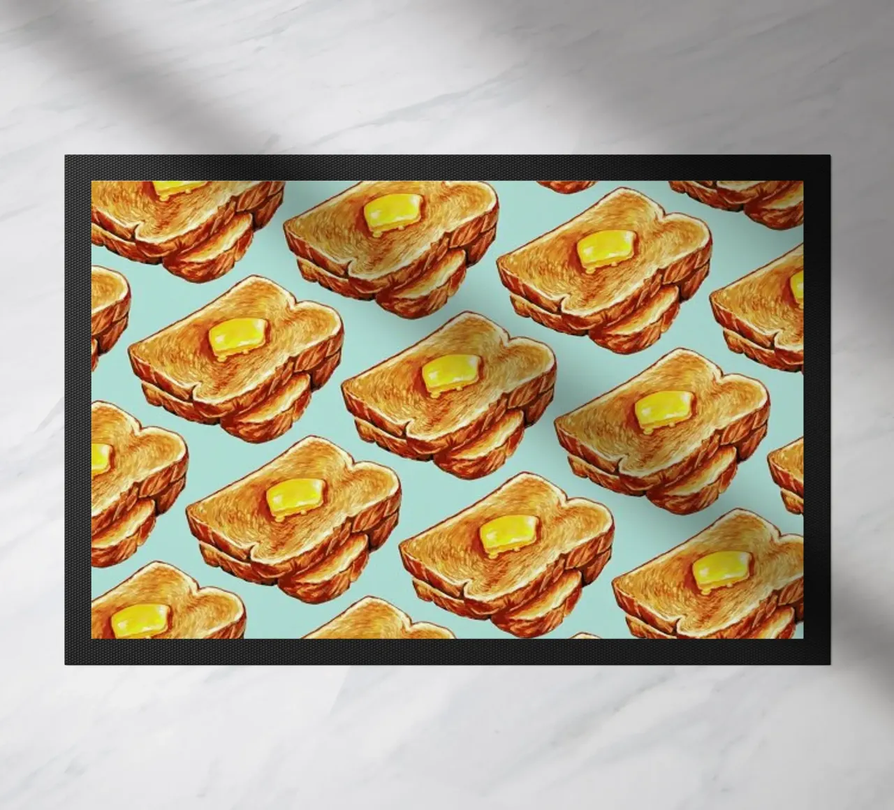 Buttered Toast Pattern paillasson de Kelly Gilleran