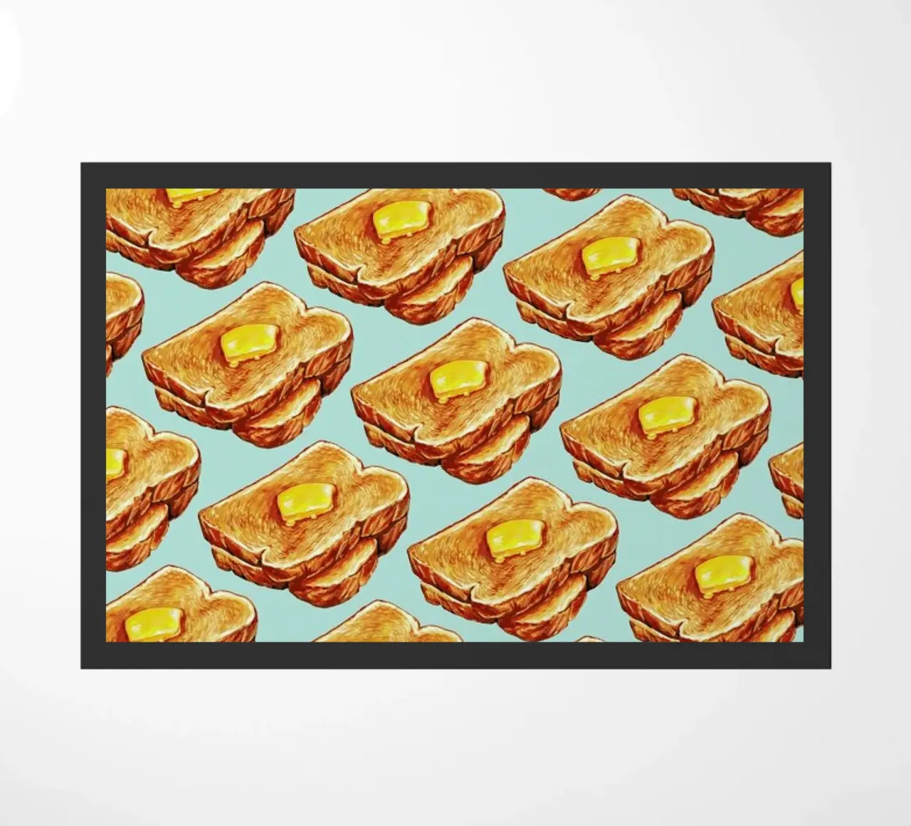 Buttered Toast Pattern Fußmatte von Kelly Gilleran