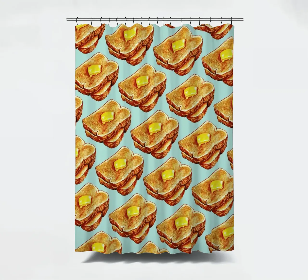 Buttered Toast Pattern Duschvorhang von Kelly Gilleran