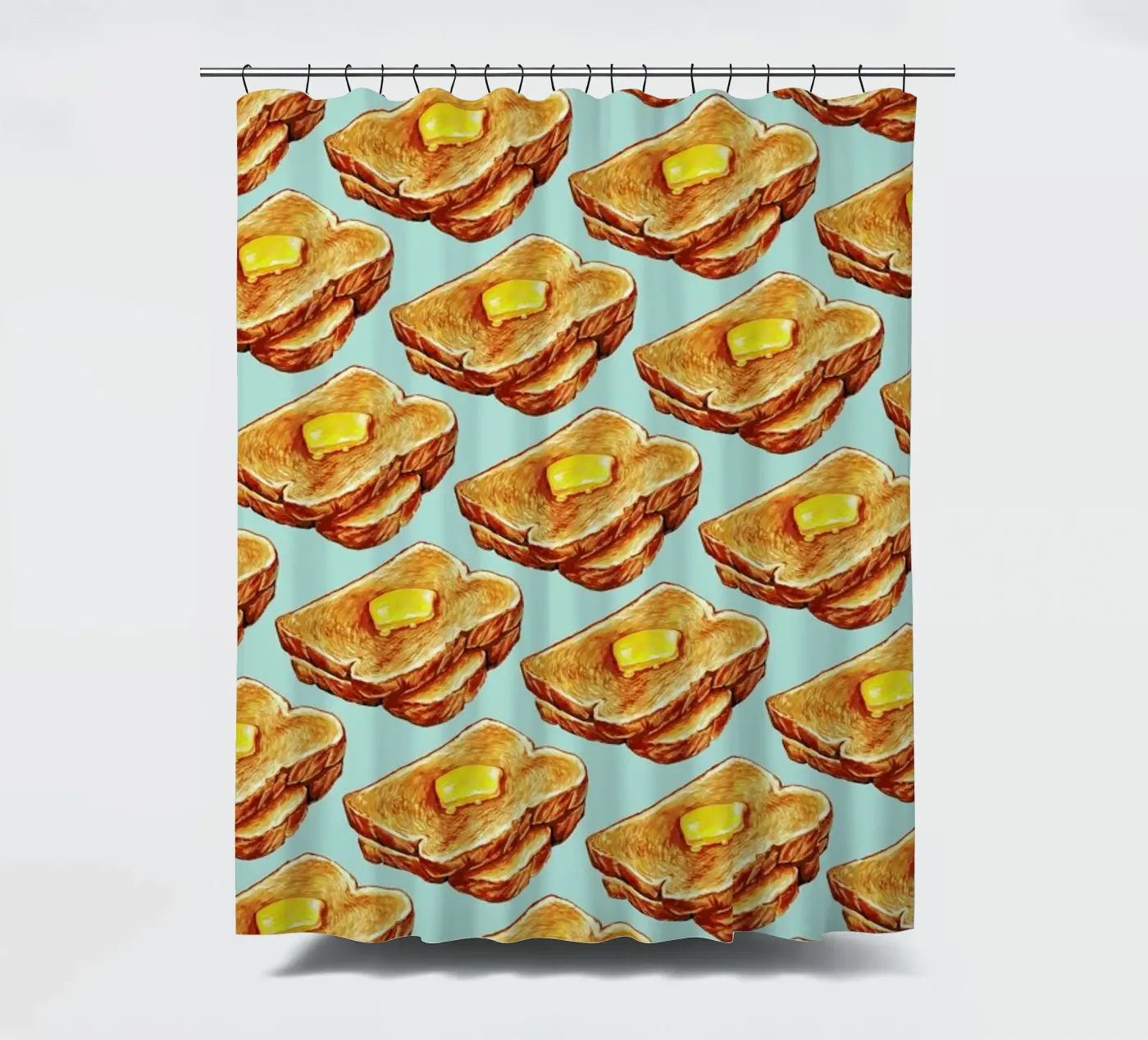 Buttered Toast Pattern Duschvorhang von Kelly Gilleran
