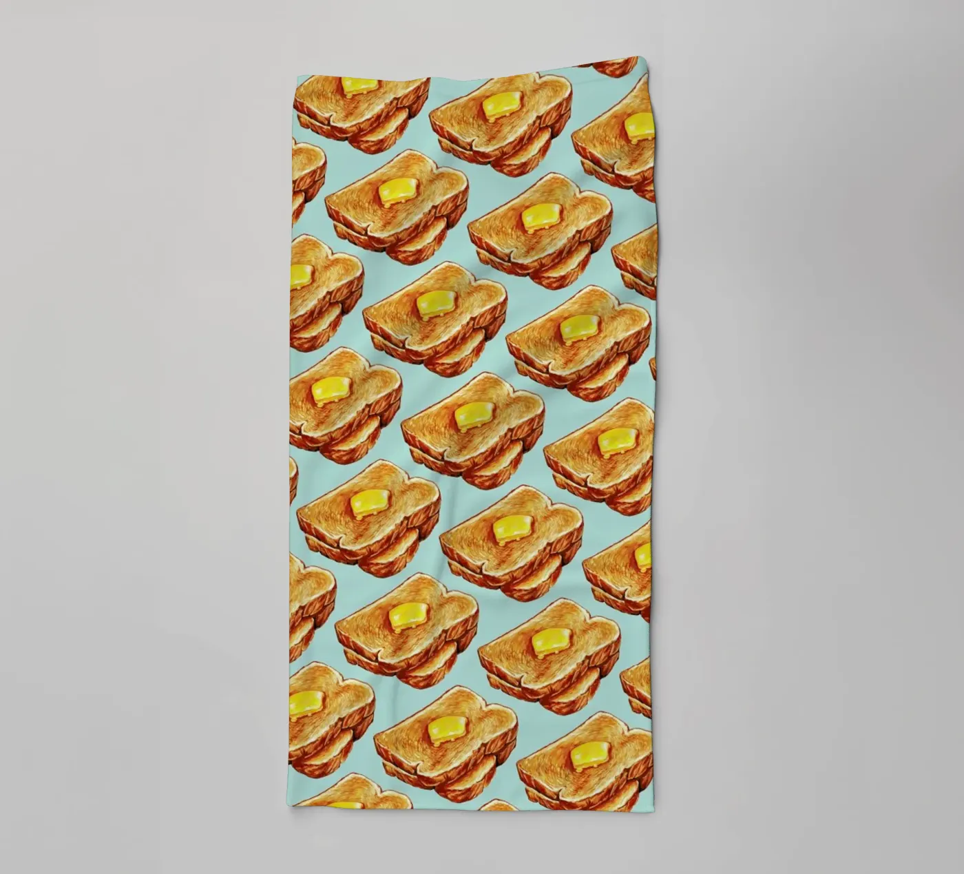 Buttered Toast Pattern badhanddoek van Kelly Gilleran