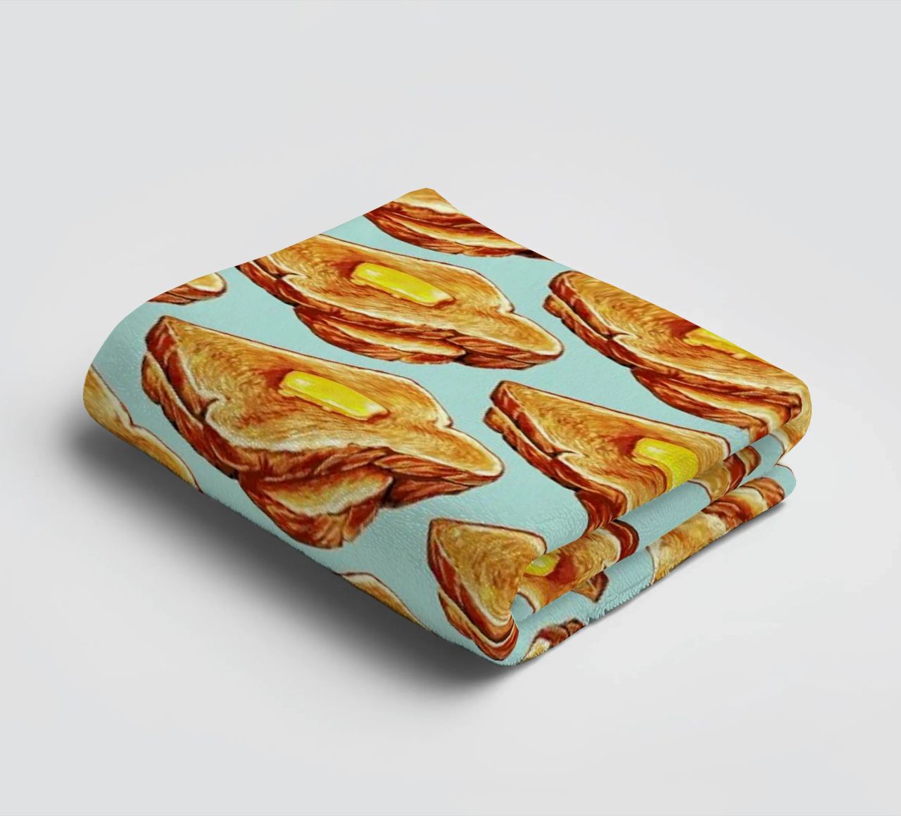 Buttered Toast Pattern asciugamano da bagno da Kelly Gilleran