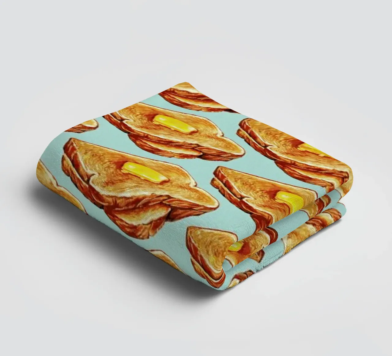 Buttered Toast Pattern towel by Kelly Gilleran