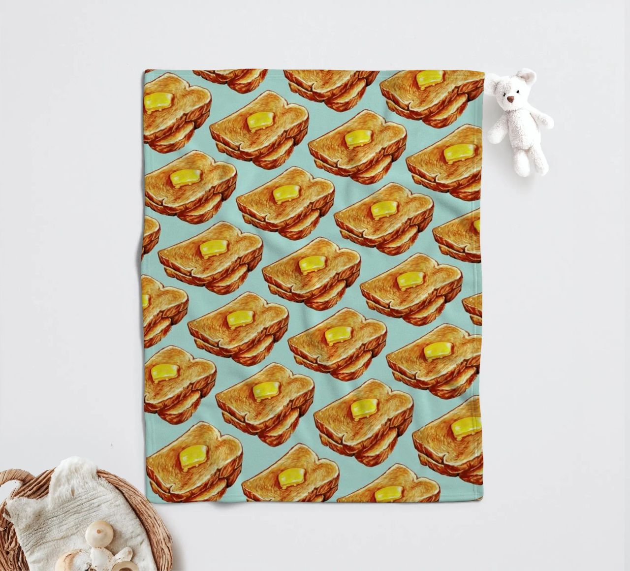 Buttered Toast Pattern coperta in pile da Kelly Gilleran