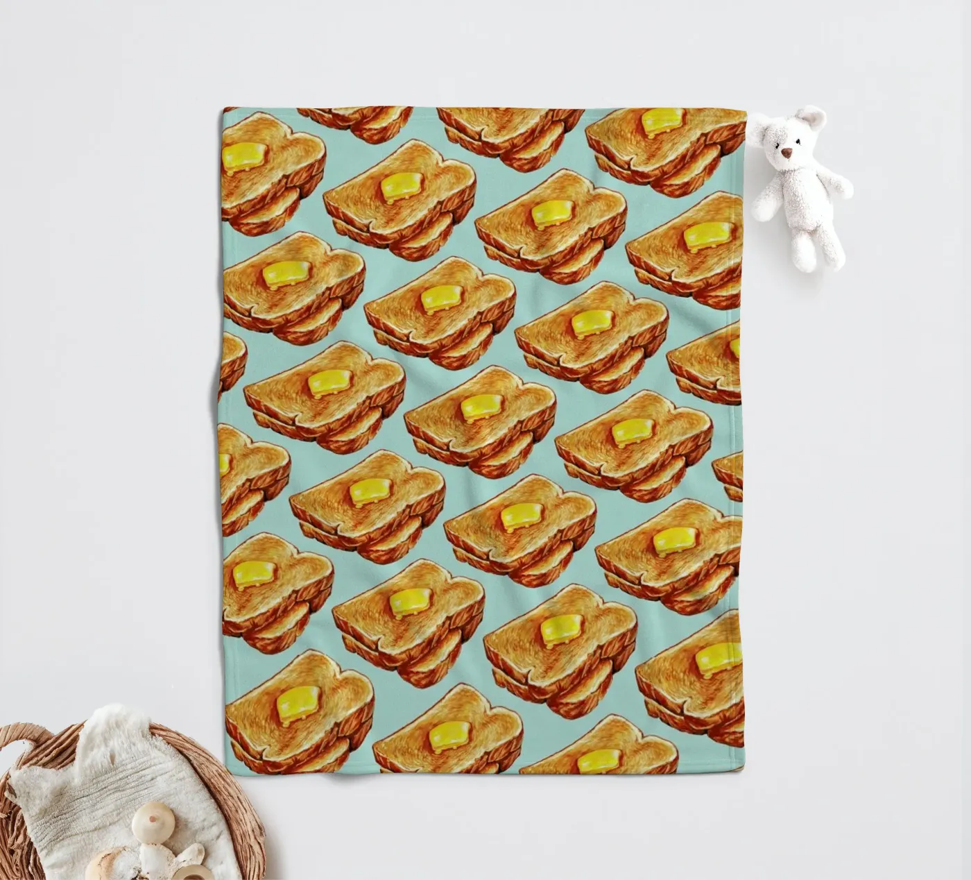 Buttered Toast Pattern fleecedeken van Kelly Gilleran