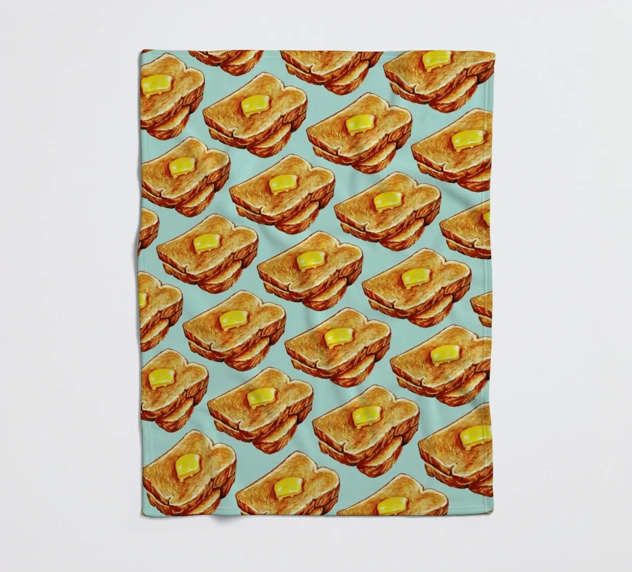 Buttered Toast Pattern Fleecedecke von Kelly Gilleran