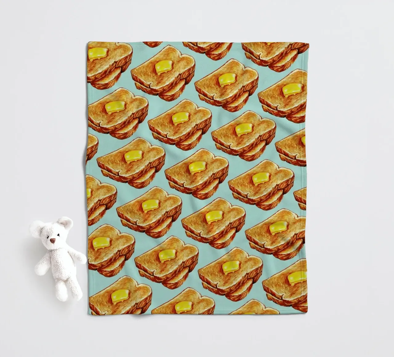Buttered Toast Pattern coperta in pile da Kelly Gilleran