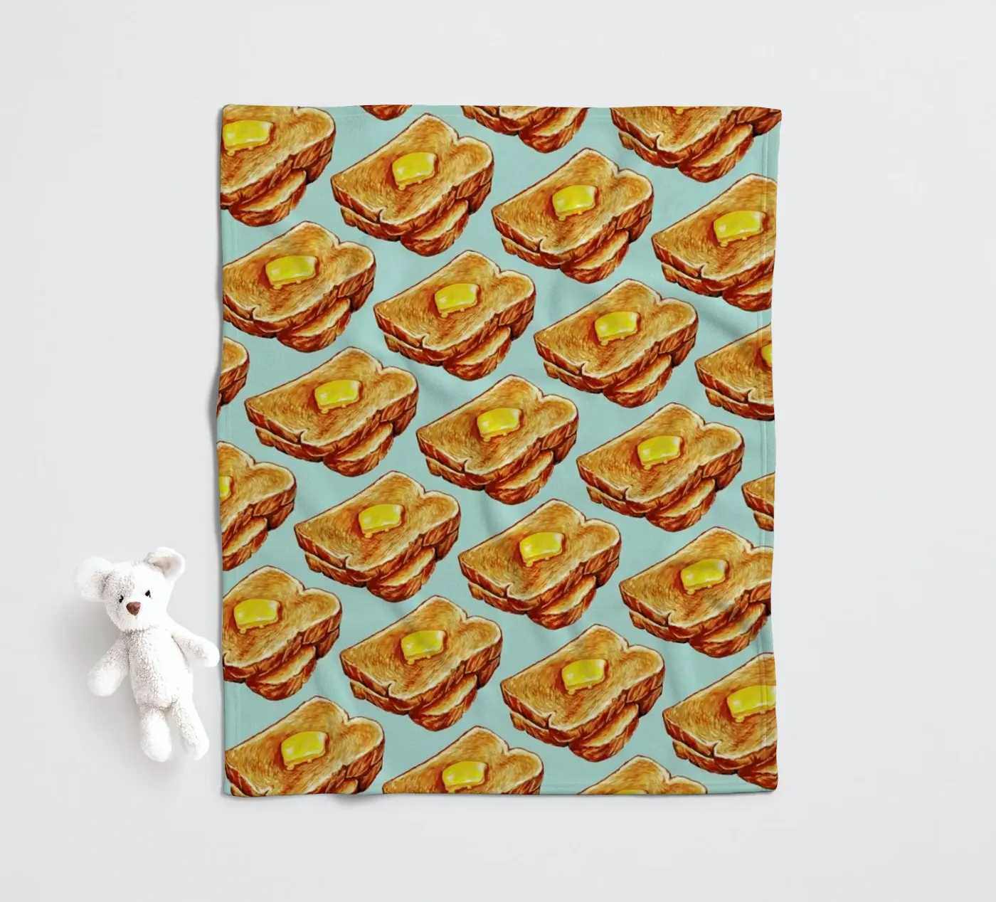 Buttered Toast Pattern fleecedeken van Kelly Gilleran
