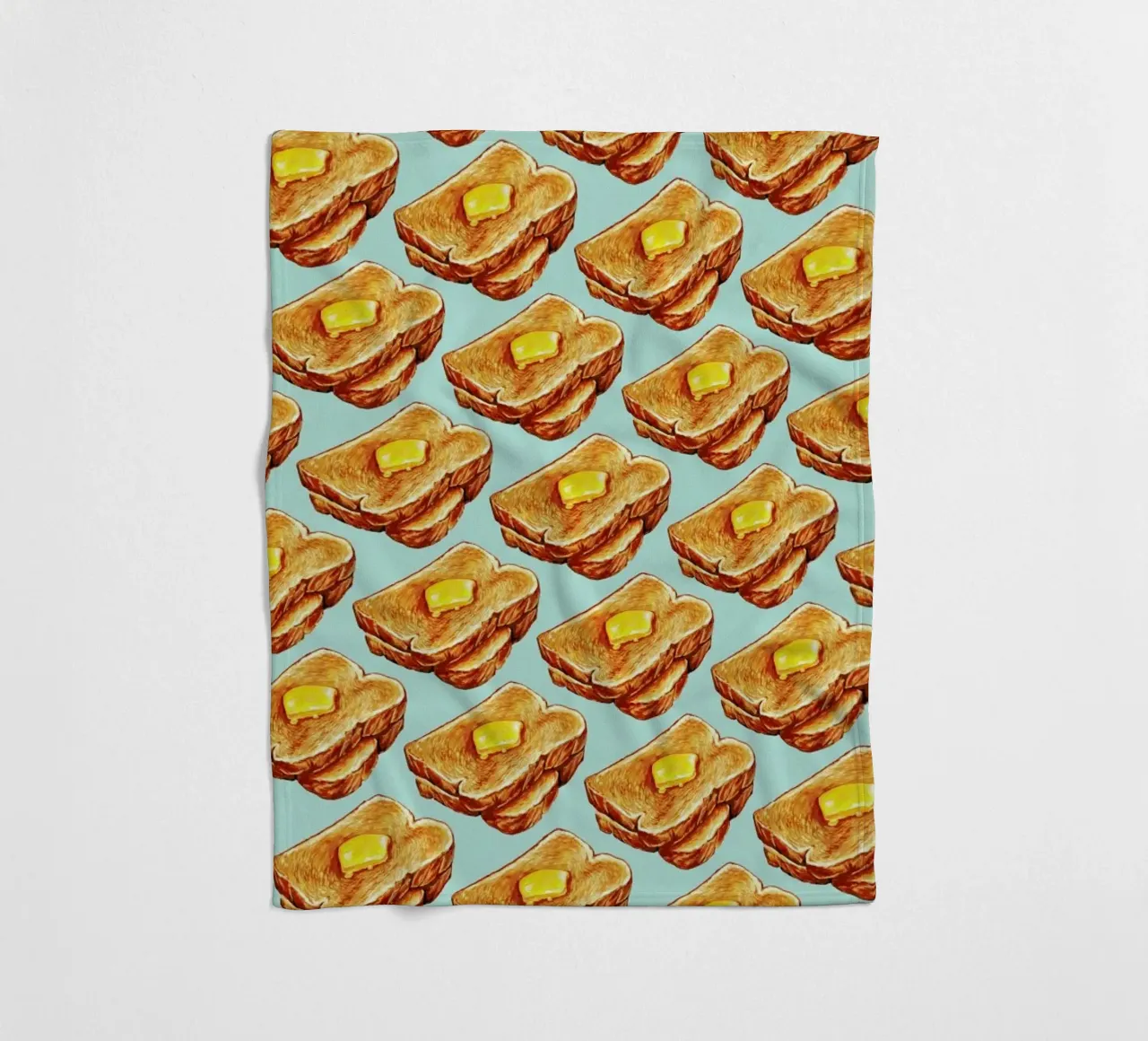 Buttered Toast Pattern Fleecedecke von Kelly Gilleran