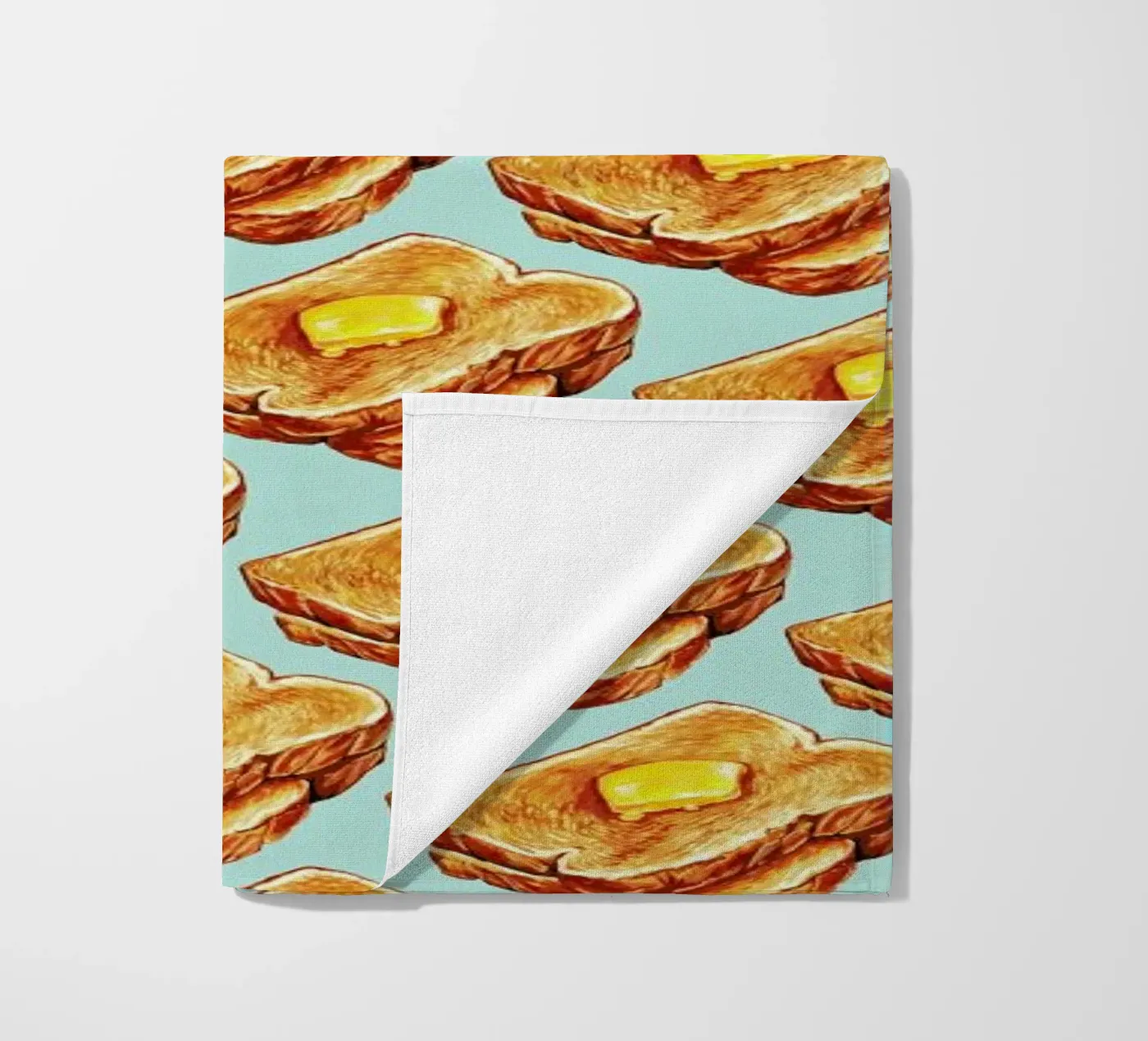 Buttered Toast Pattern beach towel by Kelly Gilleran