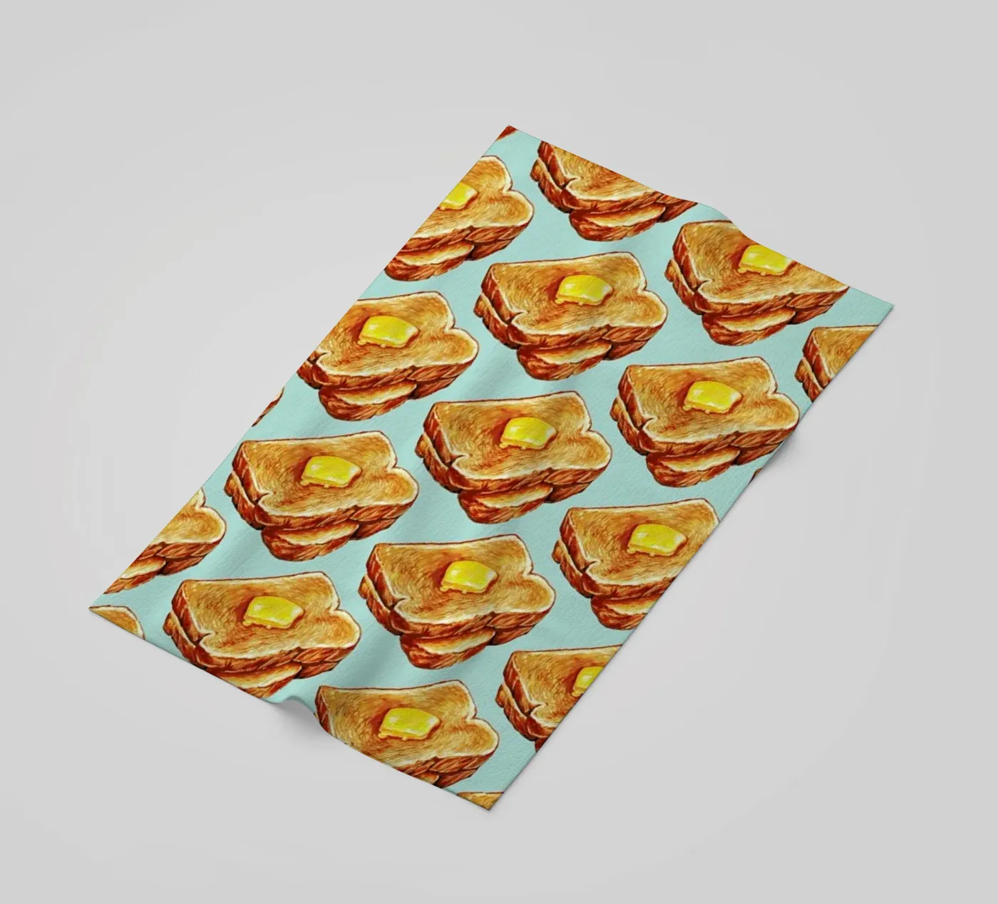 Buttered Toast Pattern beach towel by Kelly Gilleran