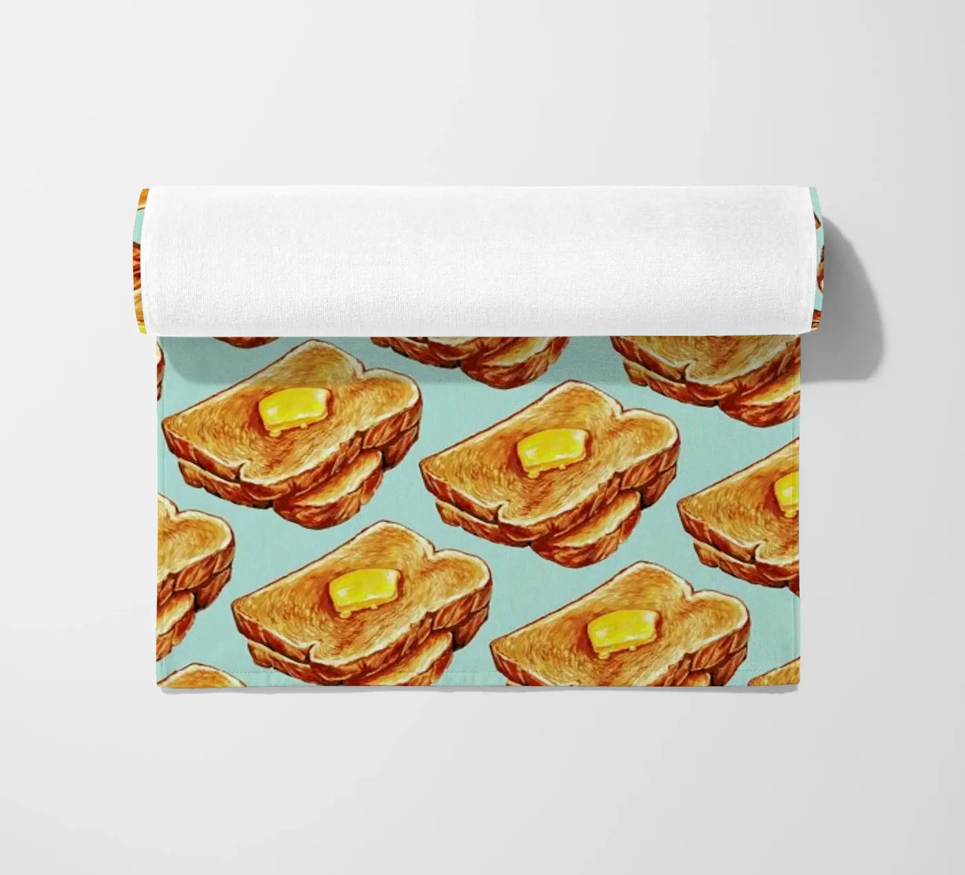Buttered Toast Pattern beach towel by Kelly Gilleran
