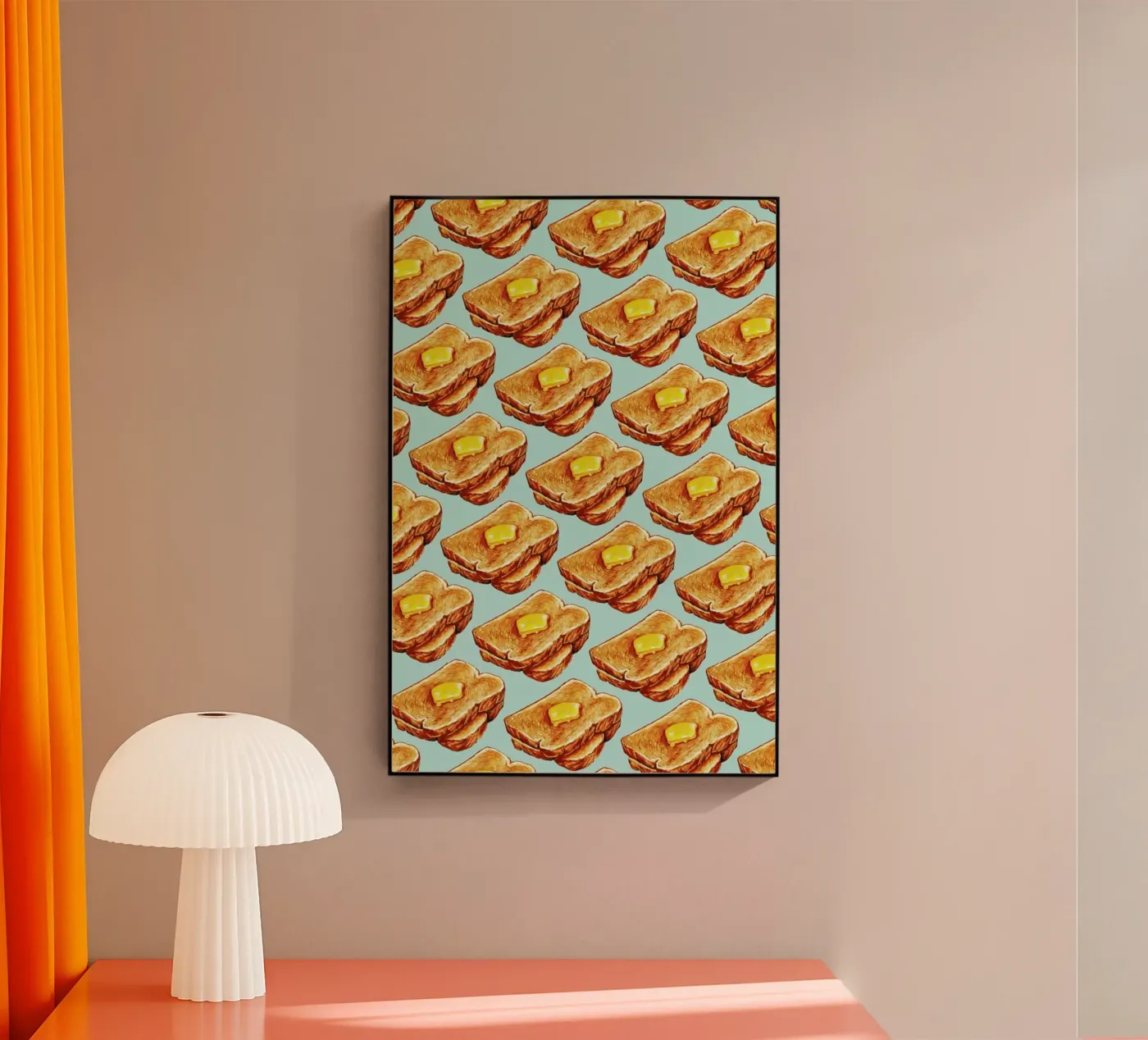 Buttered Toast Pattern plexiglass da Kelly Gilleran