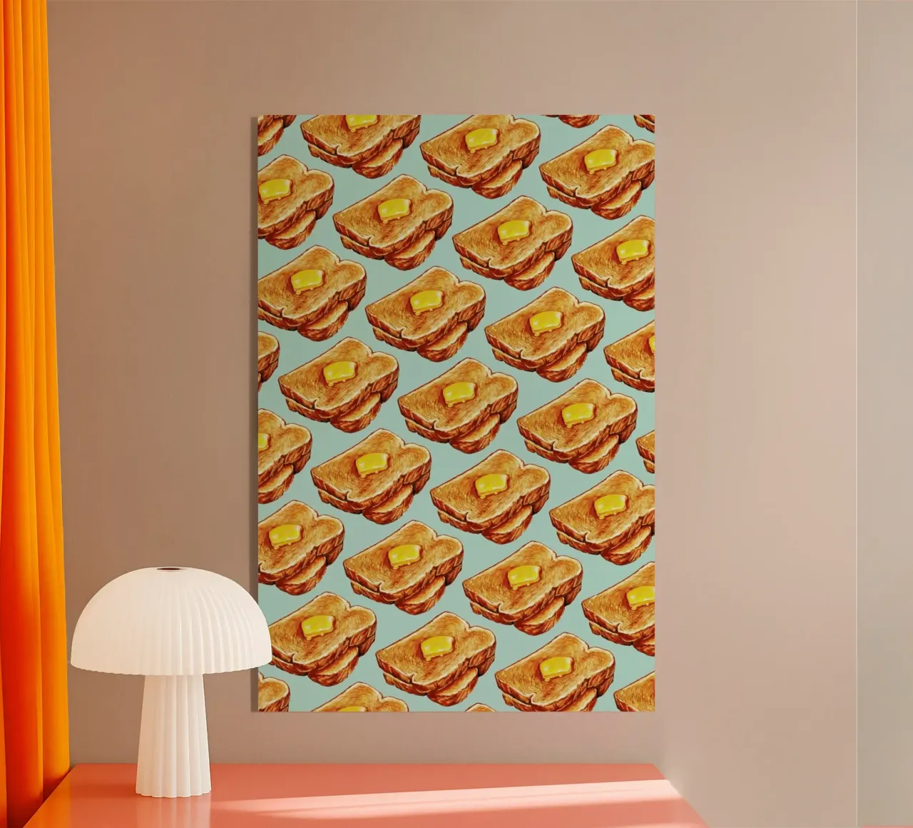 Buttered Toast Pattern plexiglass da Kelly Gilleran