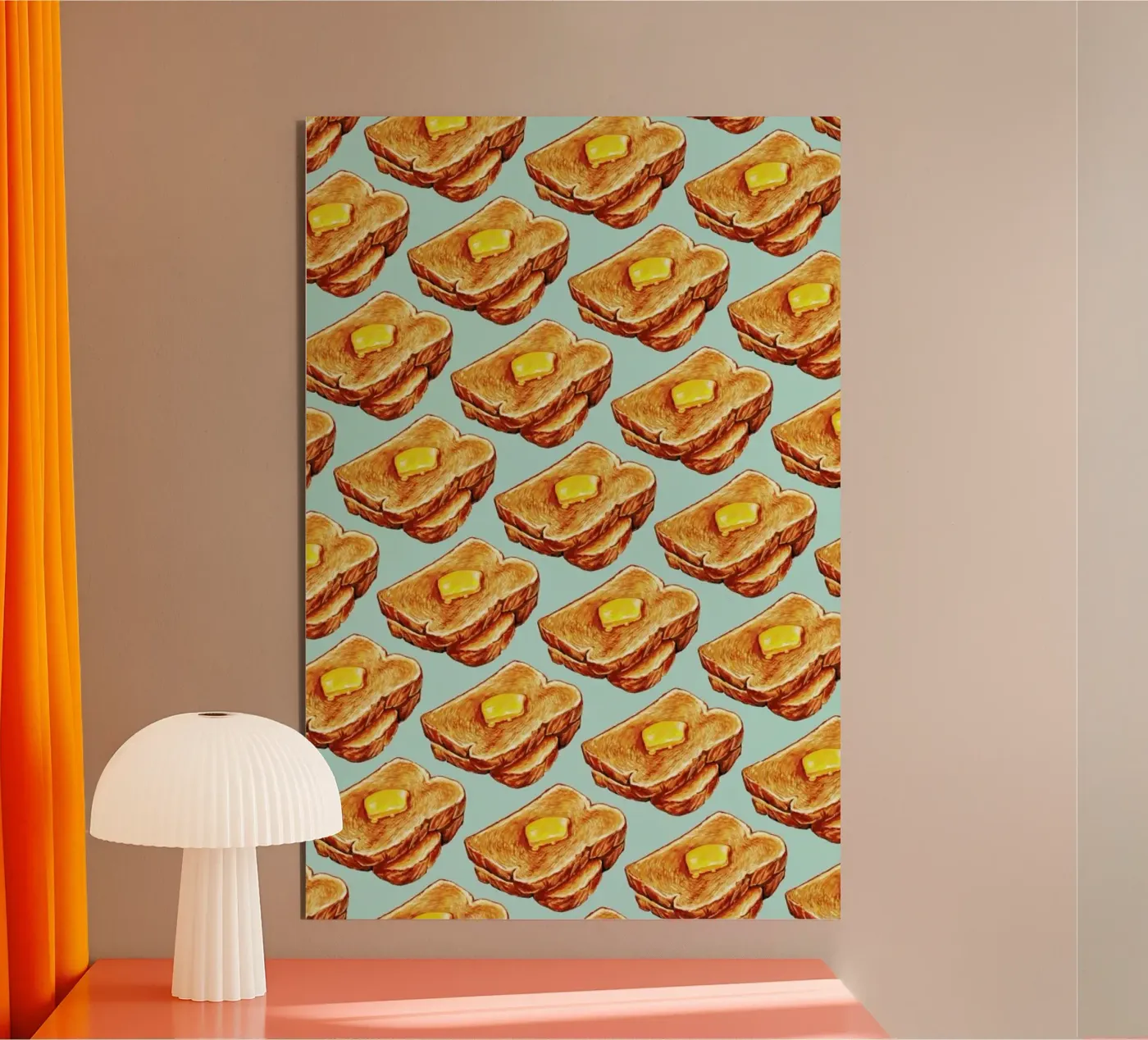 Buttered Toast Pattern alluminio dibond da Kelly Gilleran
