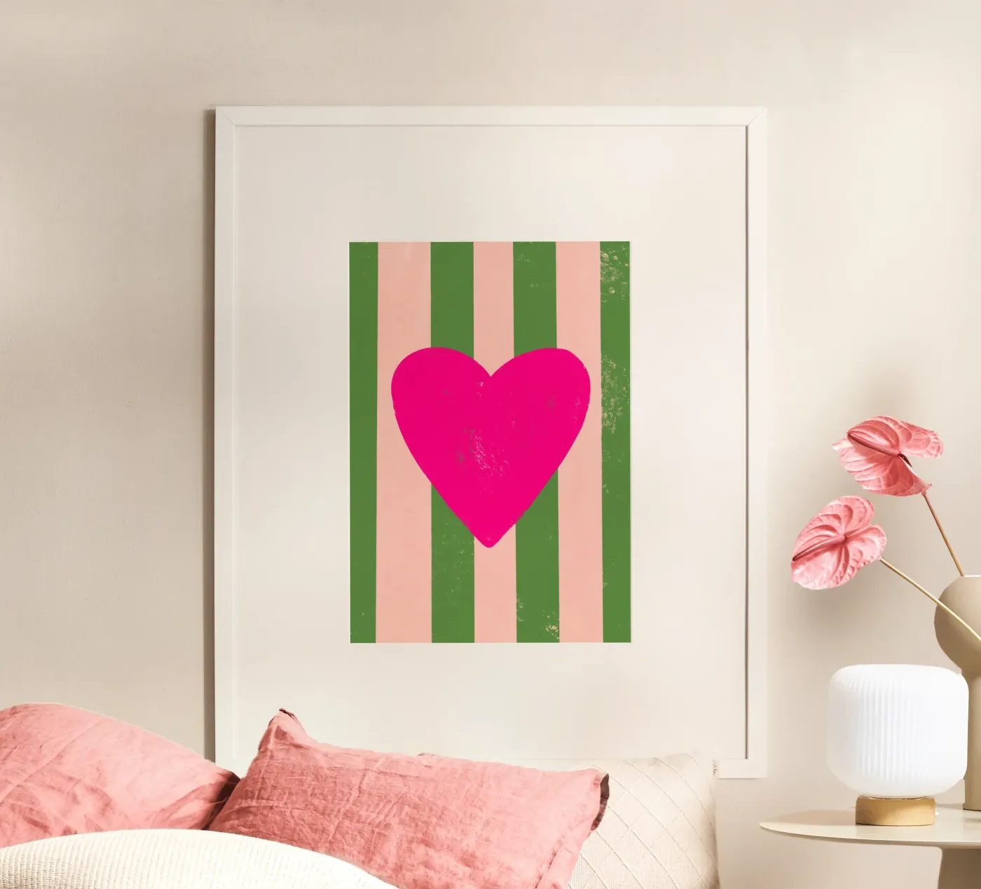 Cuore rosa poster da Art House