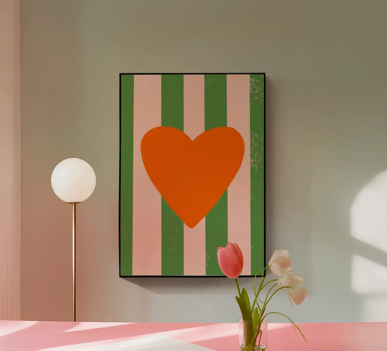 Cuore arancione plexiglass da Art House