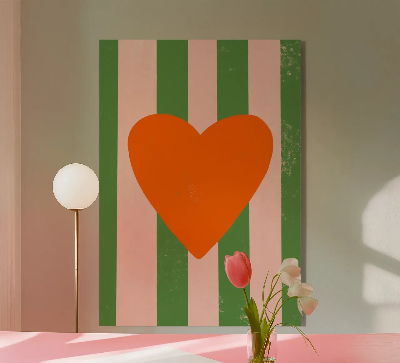 Cuore arancione plexiglass da Art House