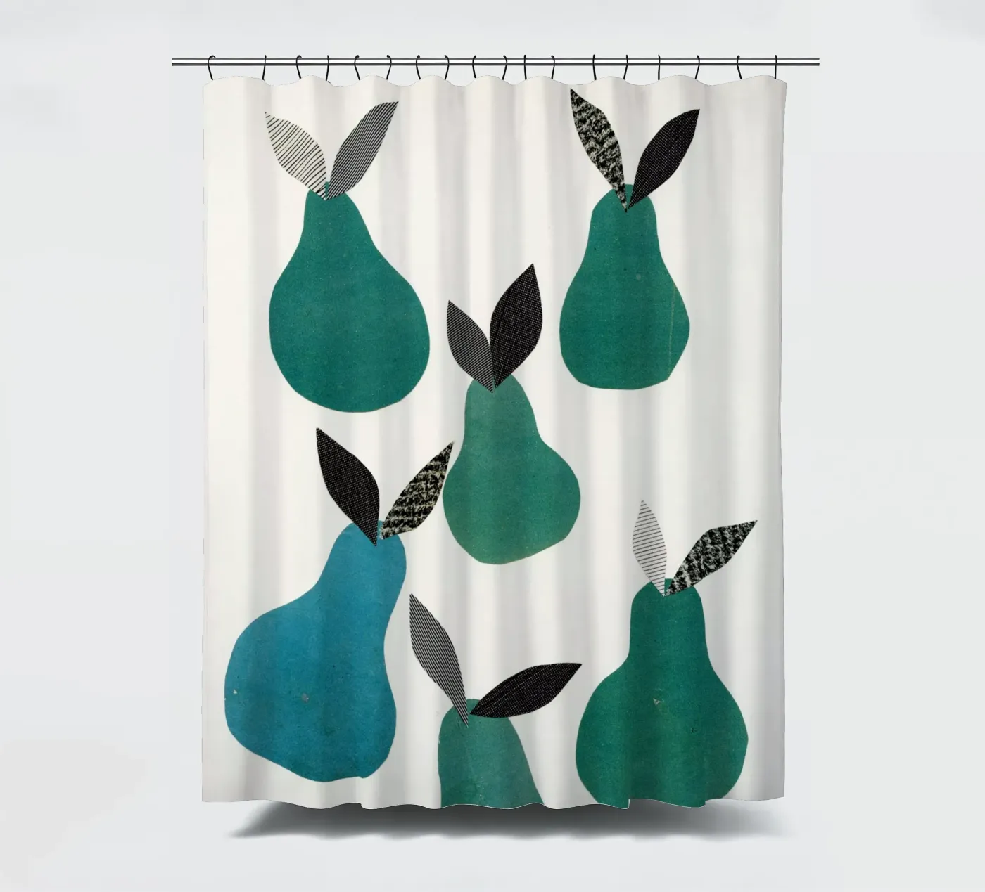 Pears Duschvorhang von Cassia Beck Collage