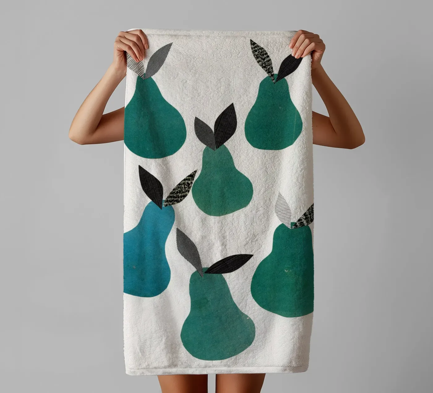 Peren badhanddoek van Cassia Beck Collage