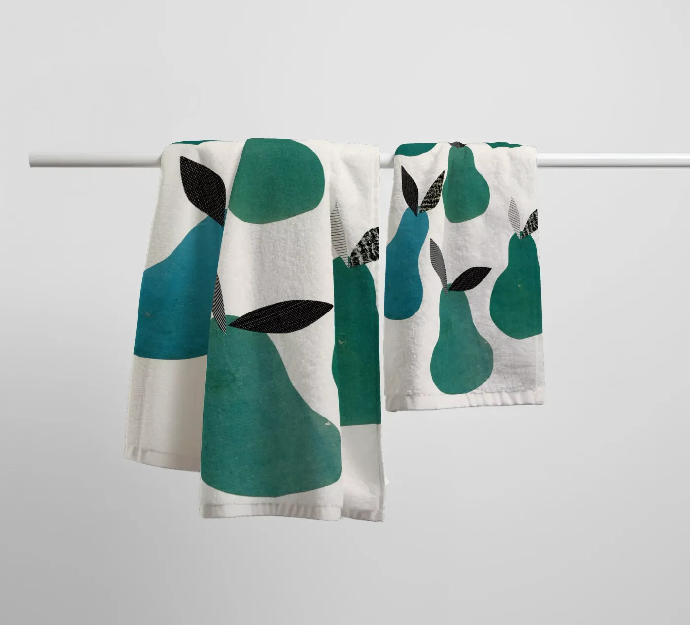 Peren badhanddoek van Cassia Beck Collage
