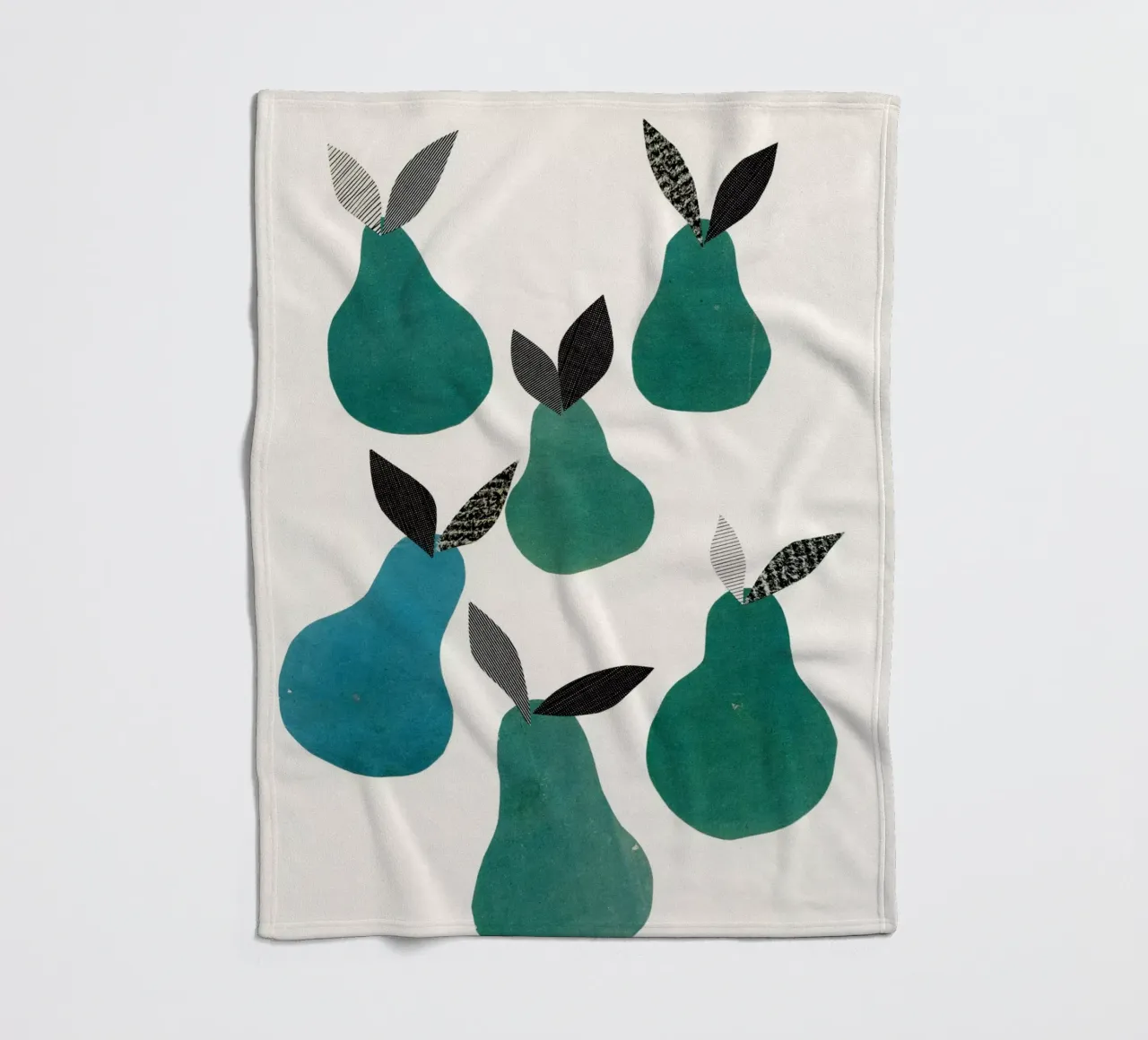 Pears Fleecedecke von Cassia Beck Collage
