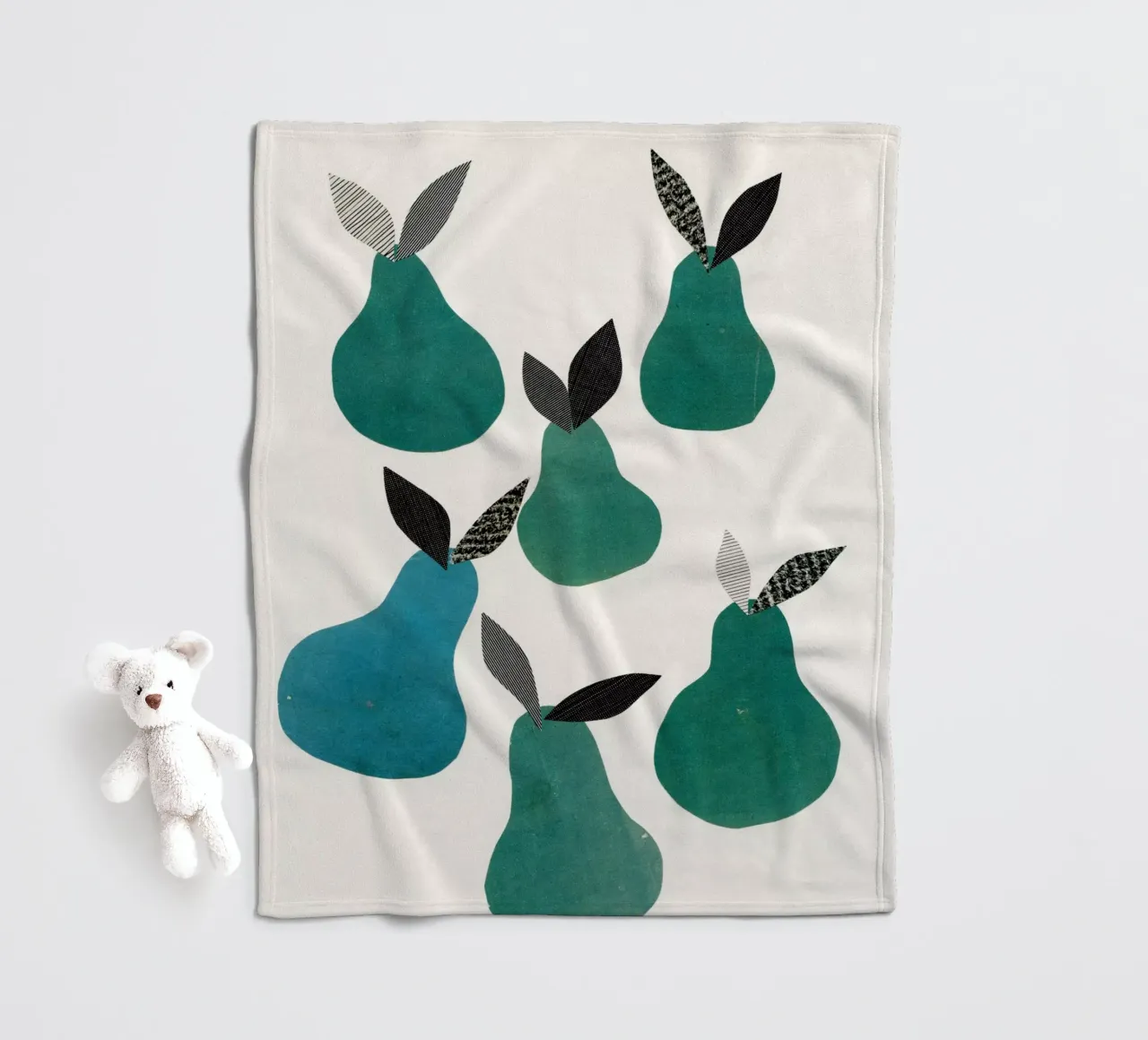 Pears Fleecedecke von Cassia Beck Collage