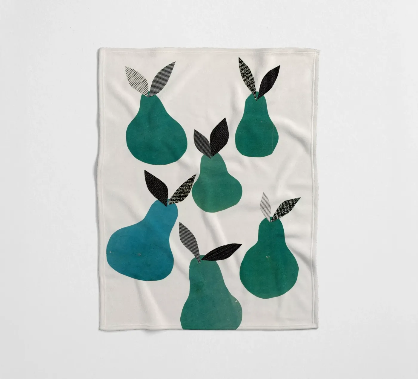 Birnen Fleecedecke von Cassia Beck Collage