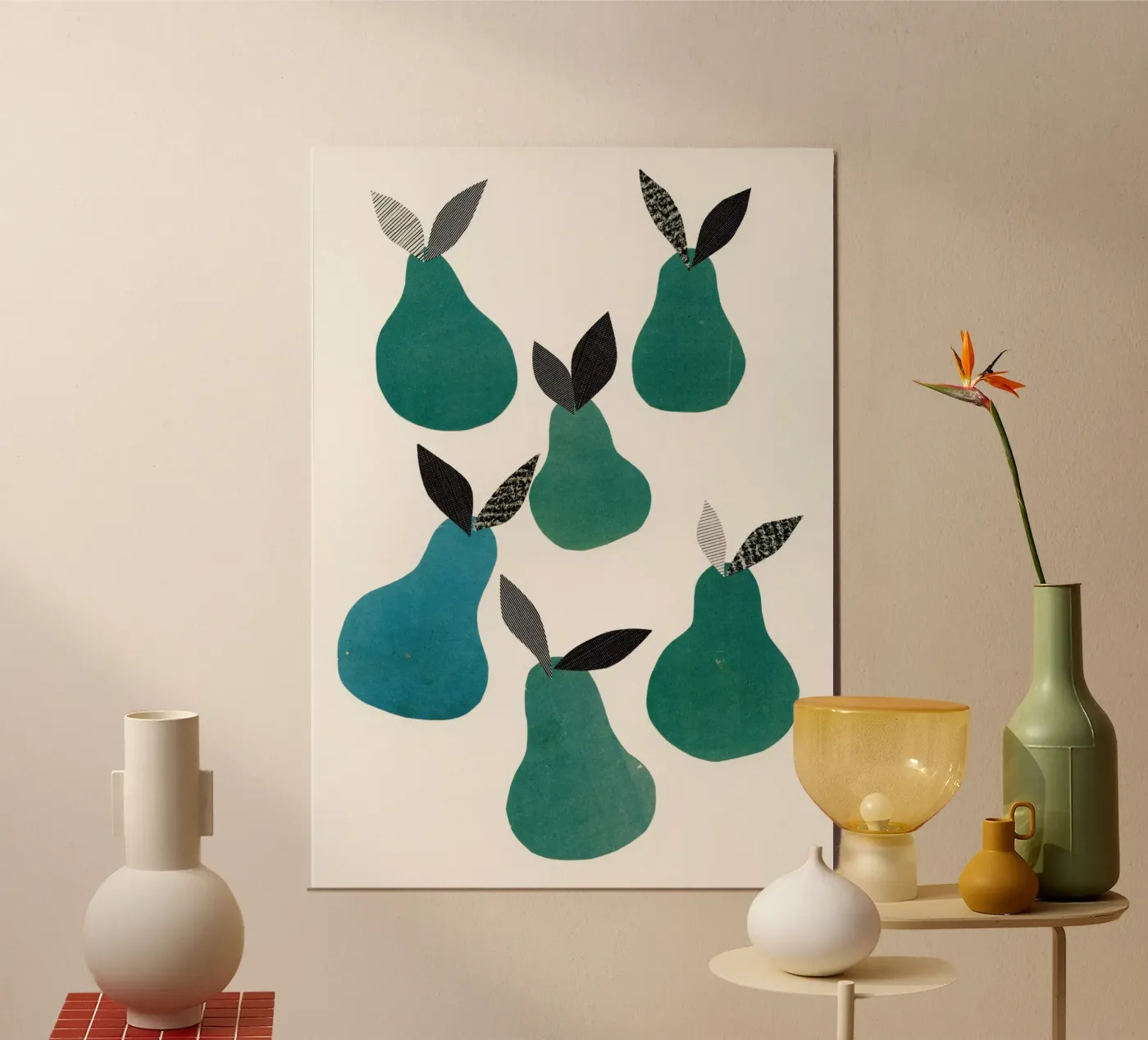 Pears forex plate by Cassia Beck Collage