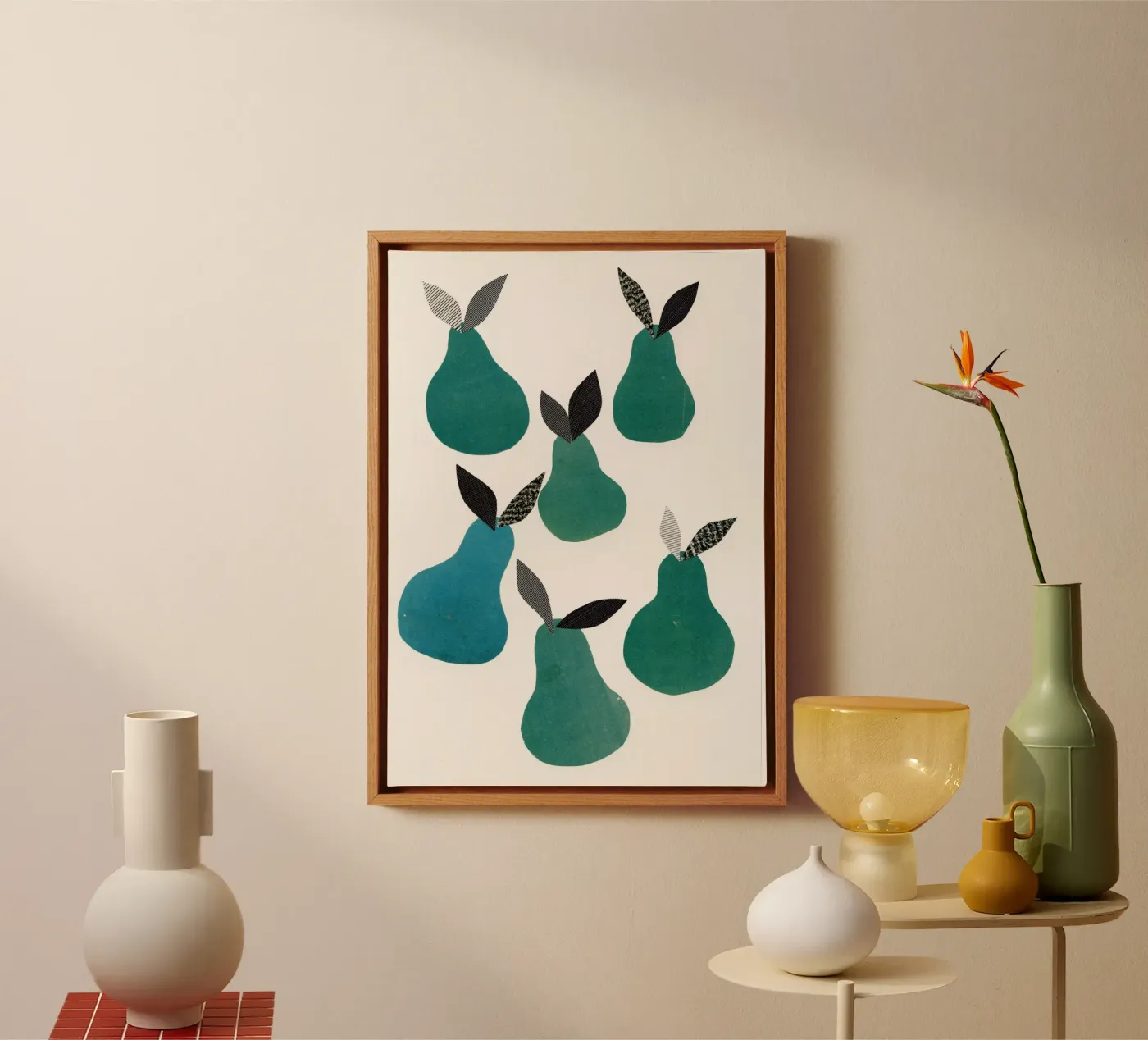 Pears tela da Cassia Beck Collage