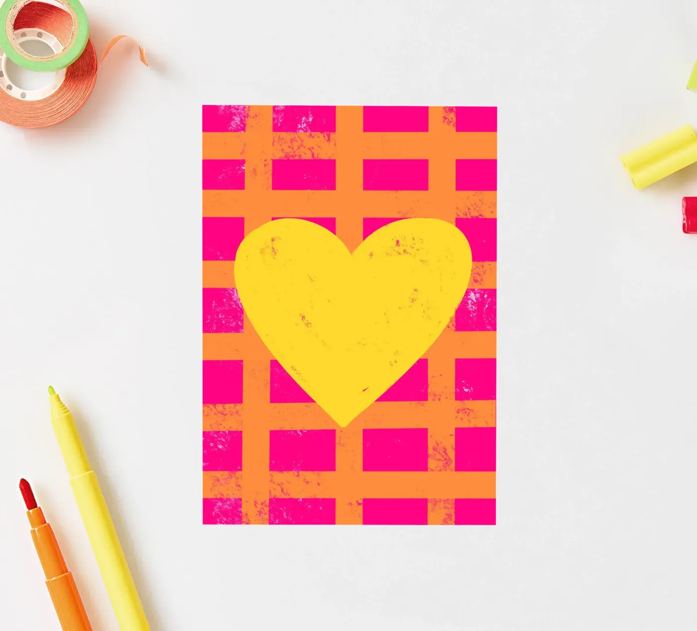 Cuore giallo adesivo da Art House