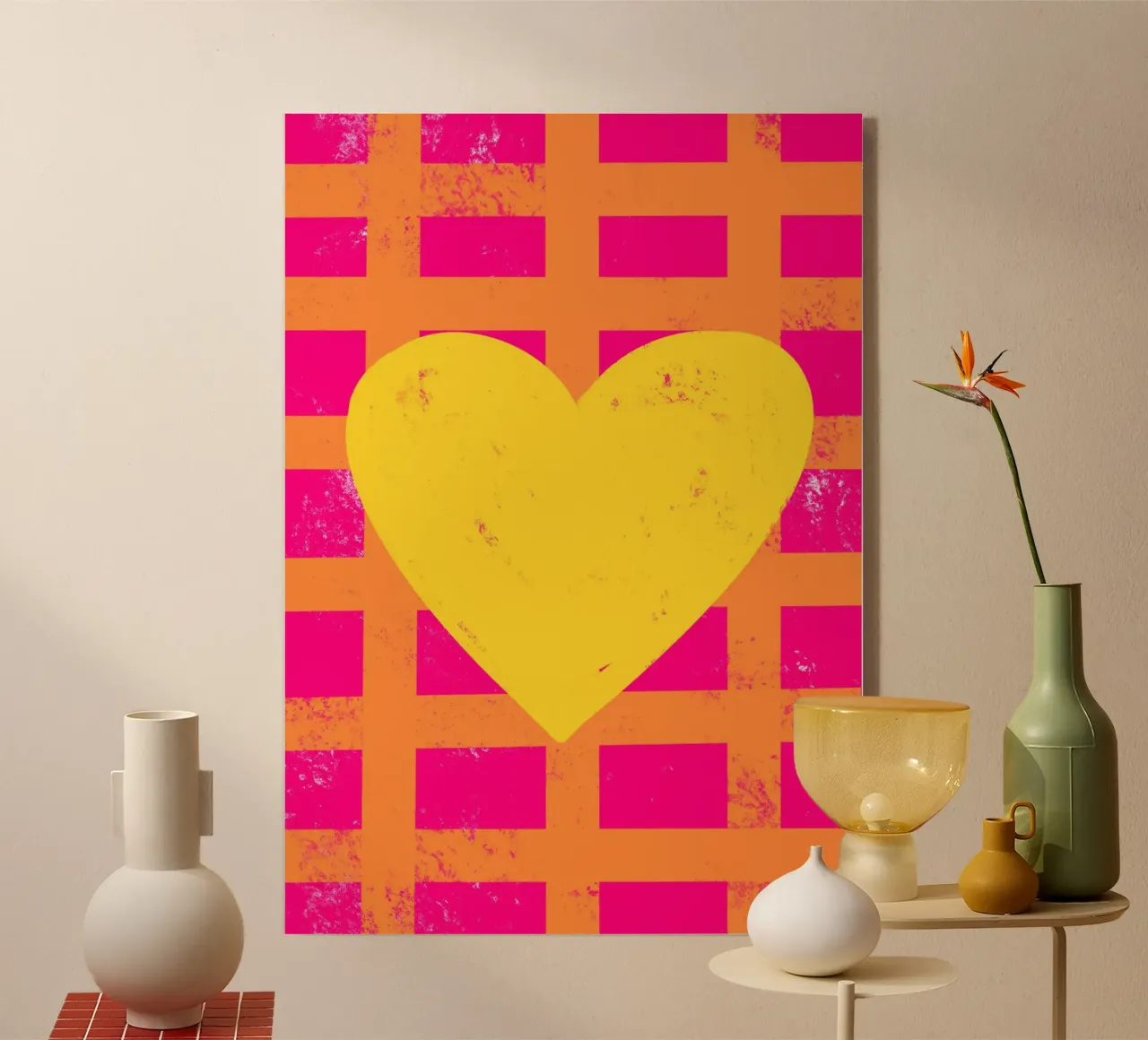 Cuore giallo plexiglass da Art House