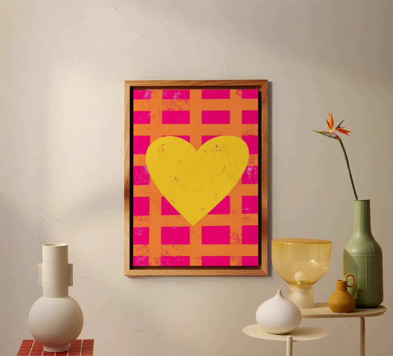 Cuore giallo pannello forex da Art House