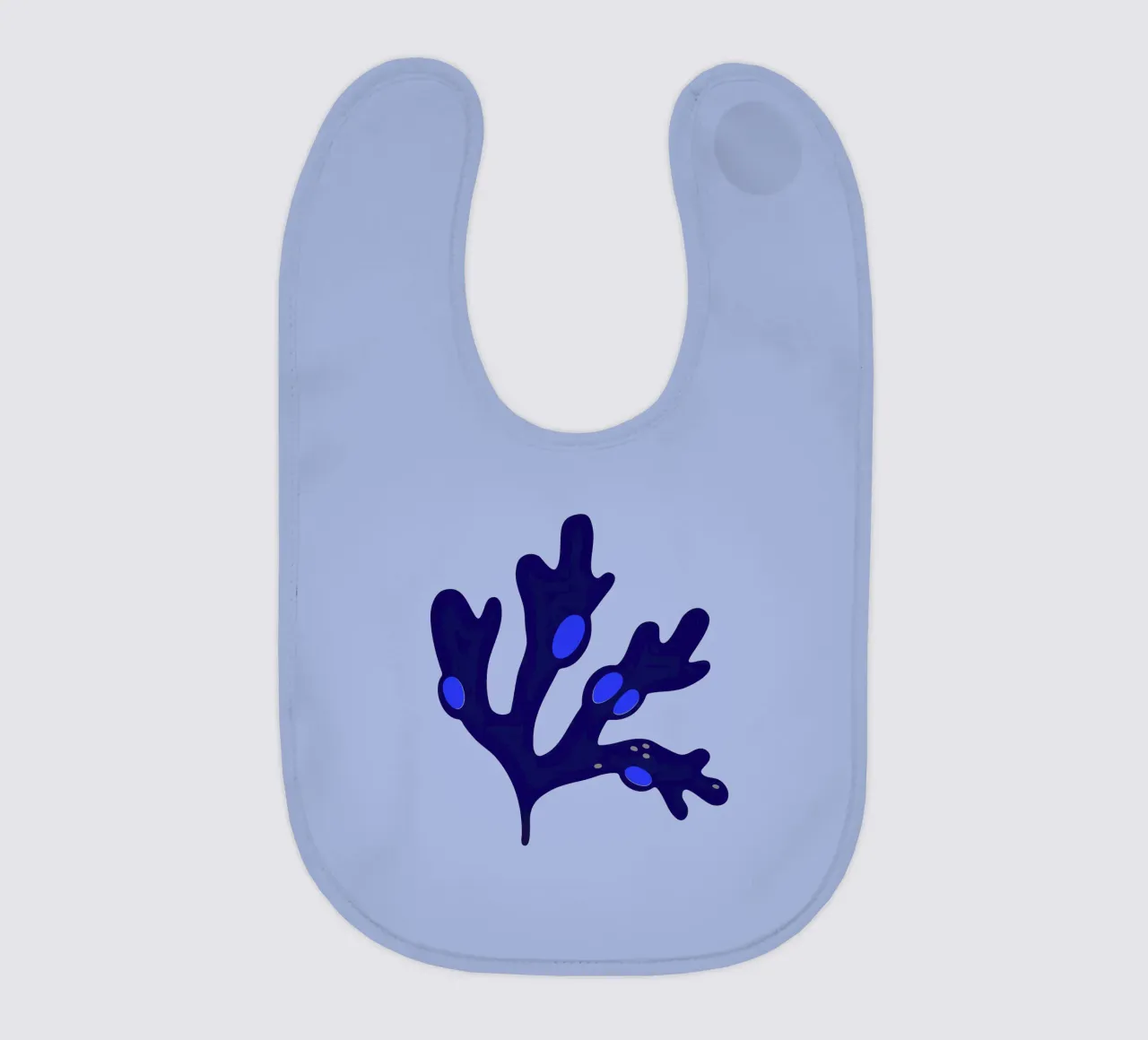 Bladderwrack Blue baby bib by Lidia Blomgren