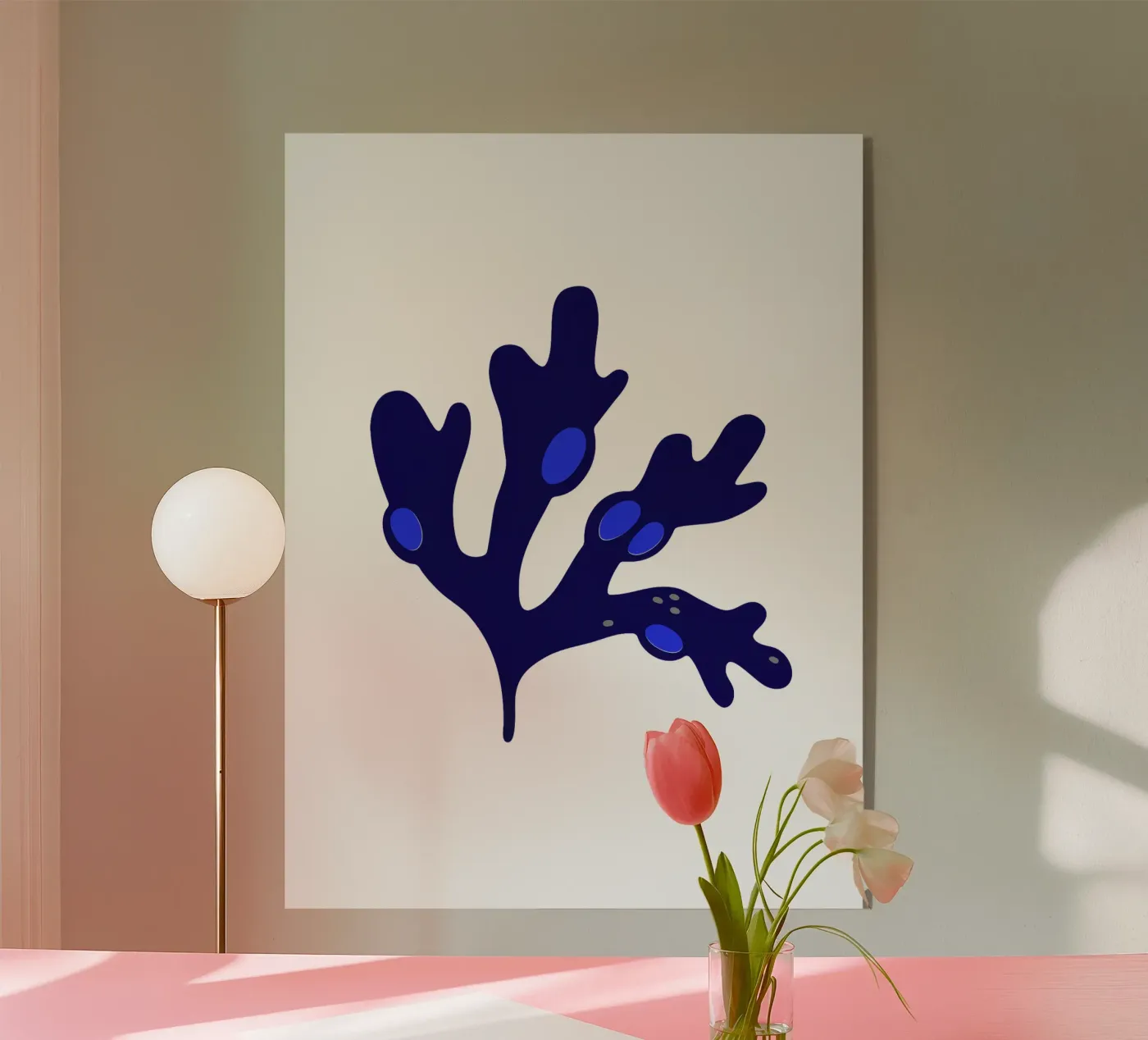 Fucus vésiculeux bleu plexiglas de Lidia Blomgren