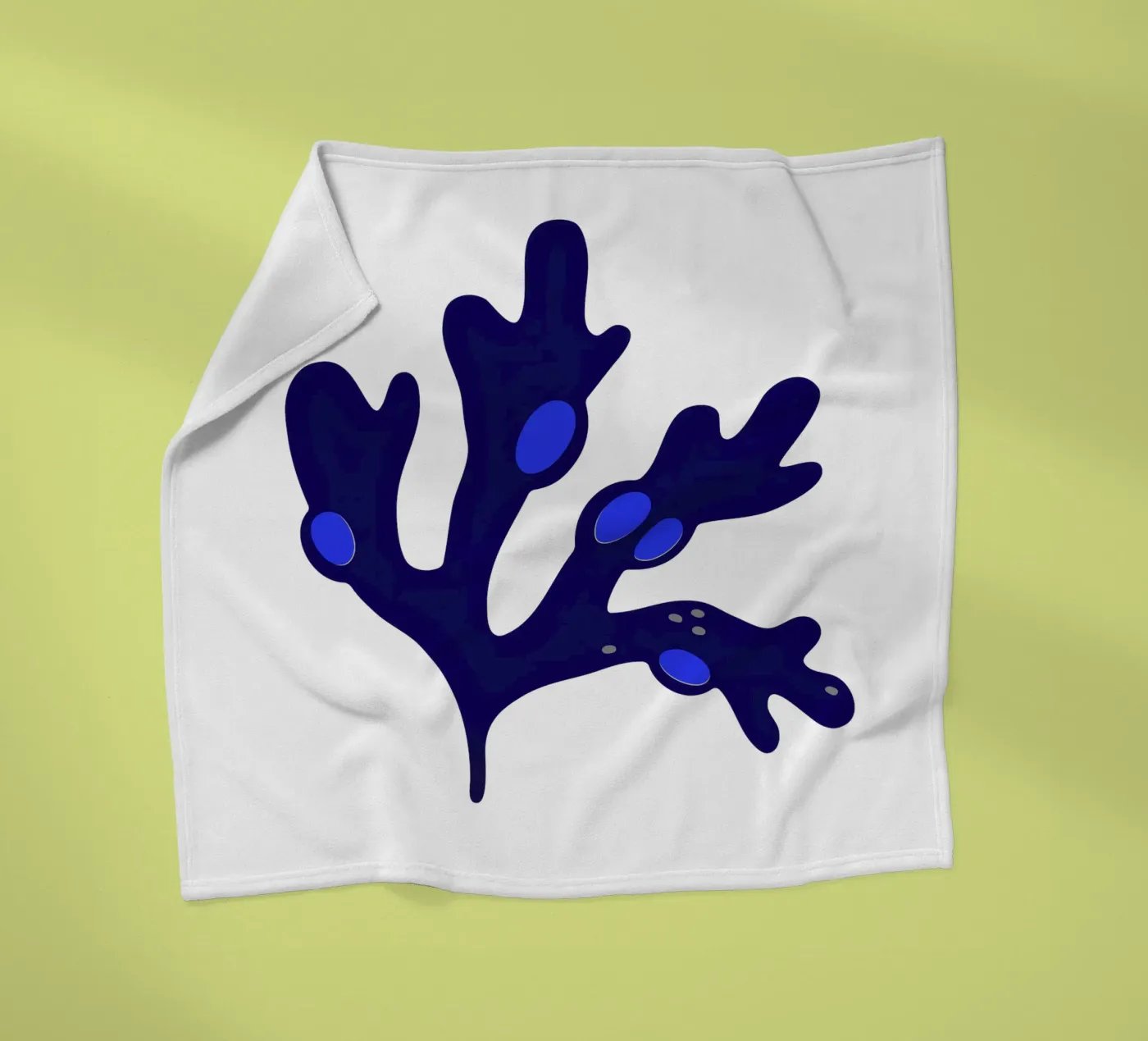 Bladderwrack Blue fleece blanket by Lidia Blomgren