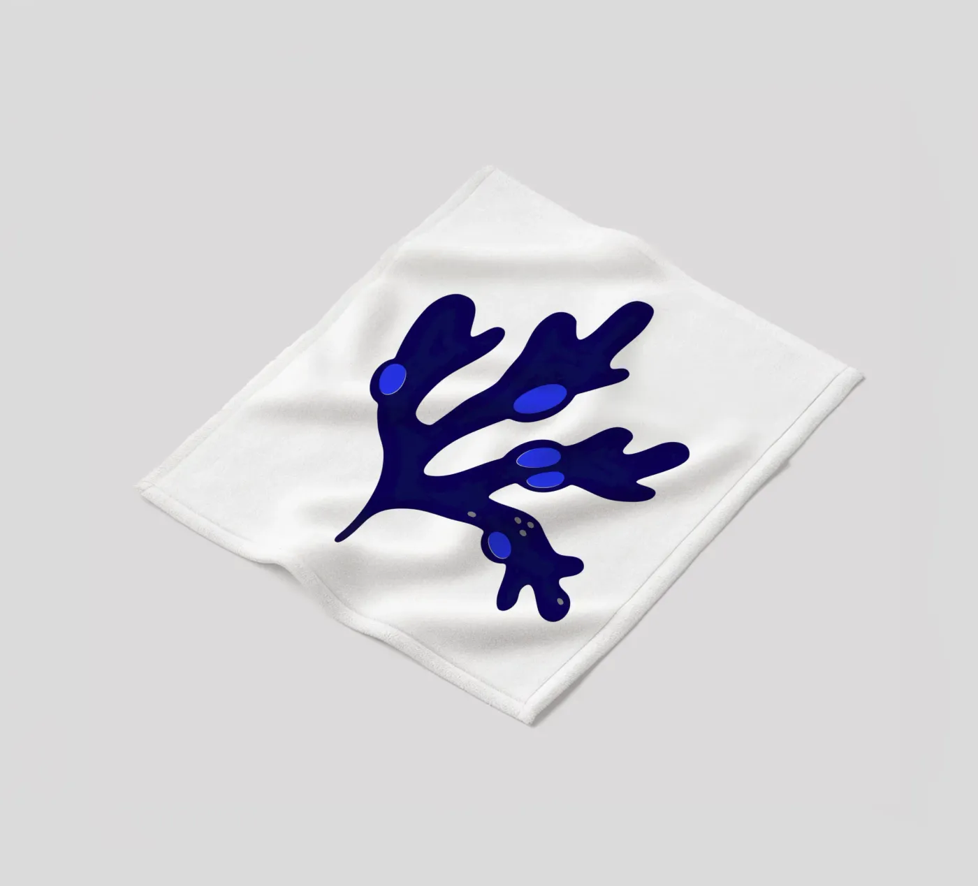 Bladderwrack Blue fleece blanket by Lidia Blomgren