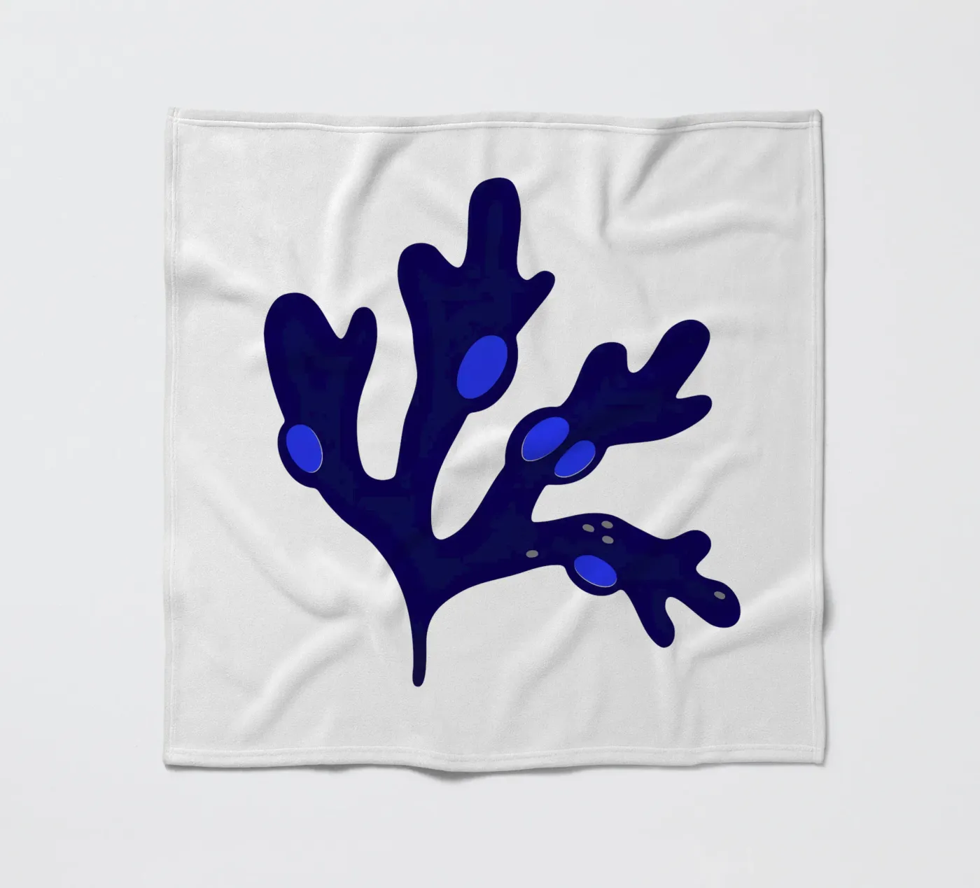 Bladderwrack Blue fleece blanket by Lidia Blomgren