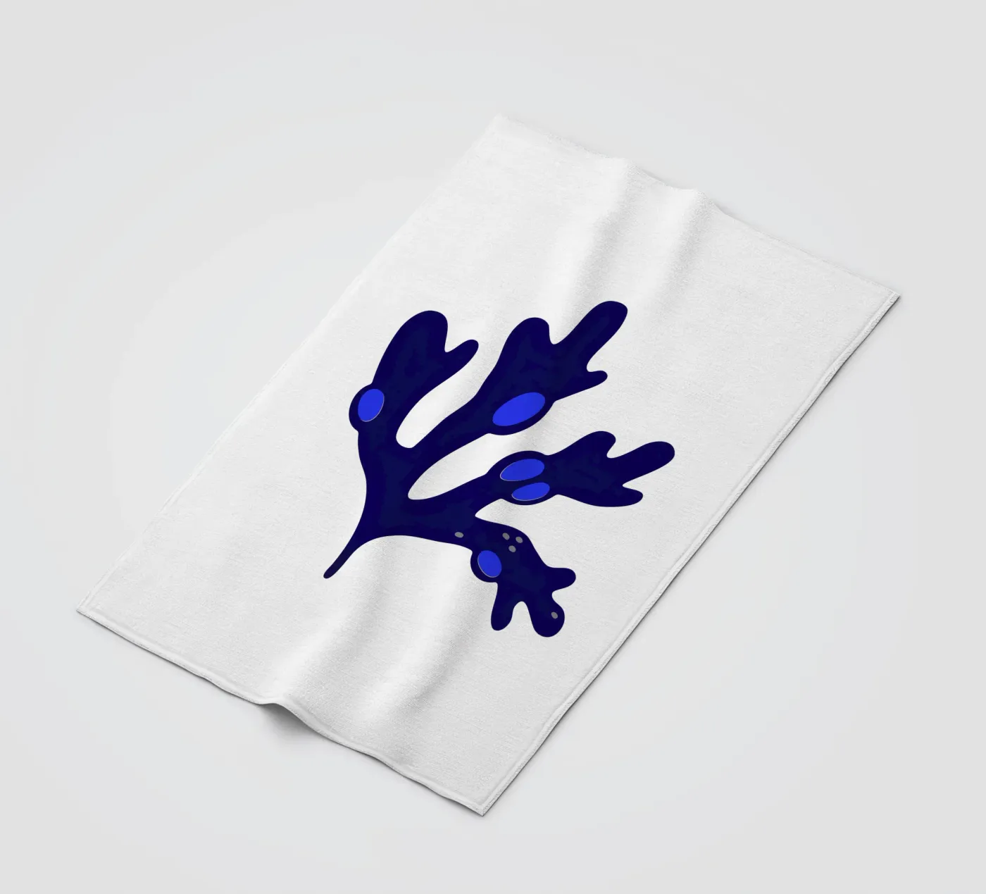 Bladderwrack Blue fleece blanket by Lidia Blomgren
