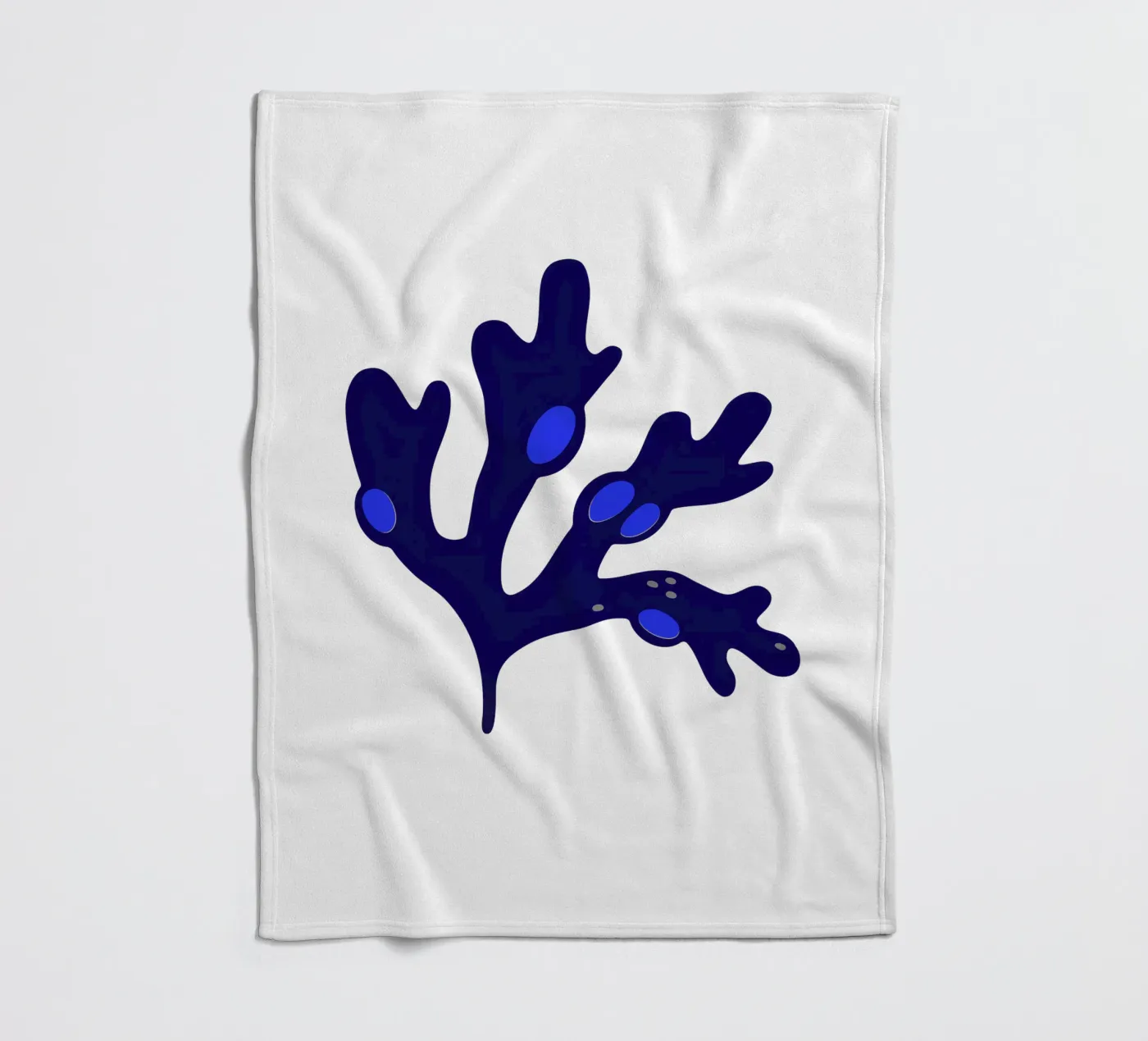 Bladderwrack Blue fleece blanket by Lidia Blomgren