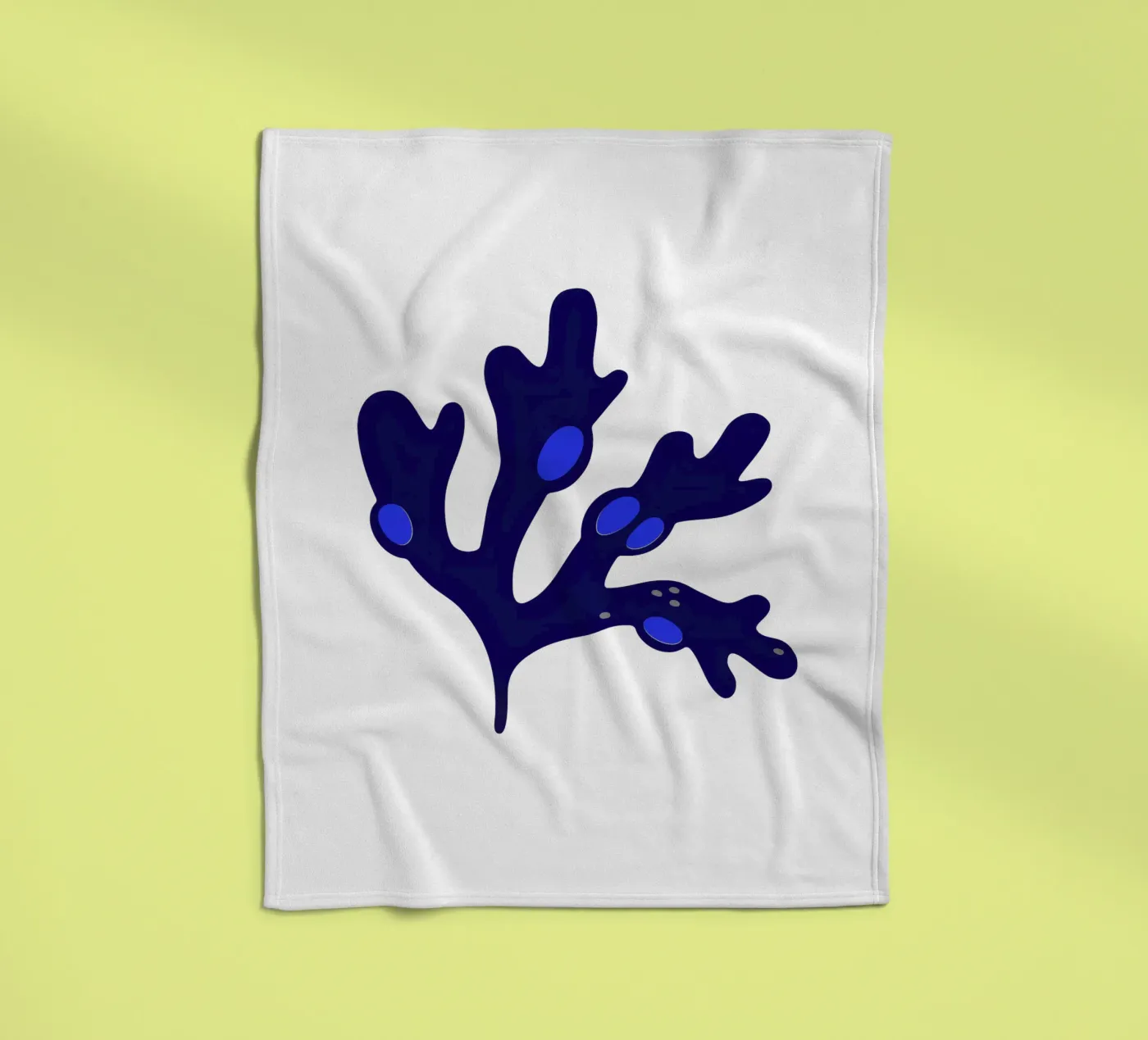 Bladderwrack Blue fleece blanket by Lidia Blomgren