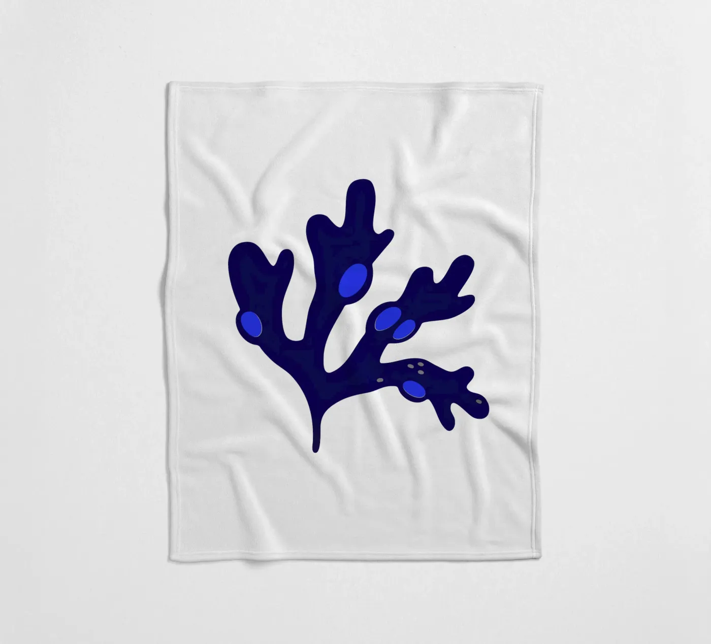 Bladderwrack Blue fleece blanket by Lidia Blomgren
